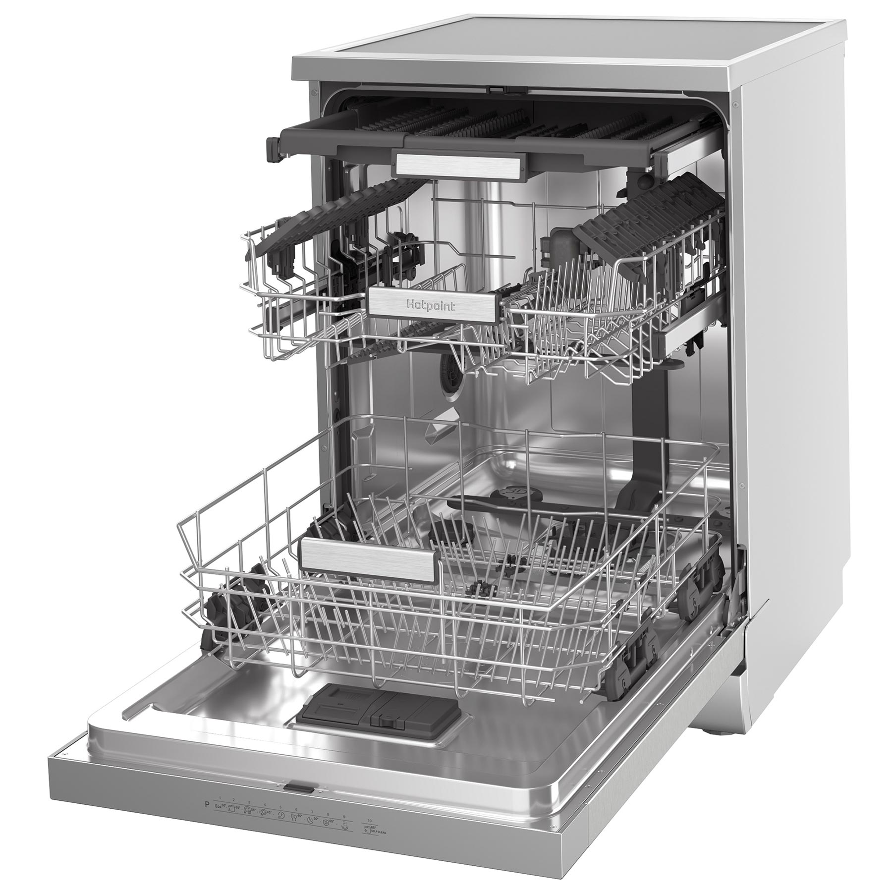 Hotpoint H7F HP43 X UK Freestanding Full Size Dishwasher 15 Place Settings with Maxi Space Inox H7FHP43X, photo 3