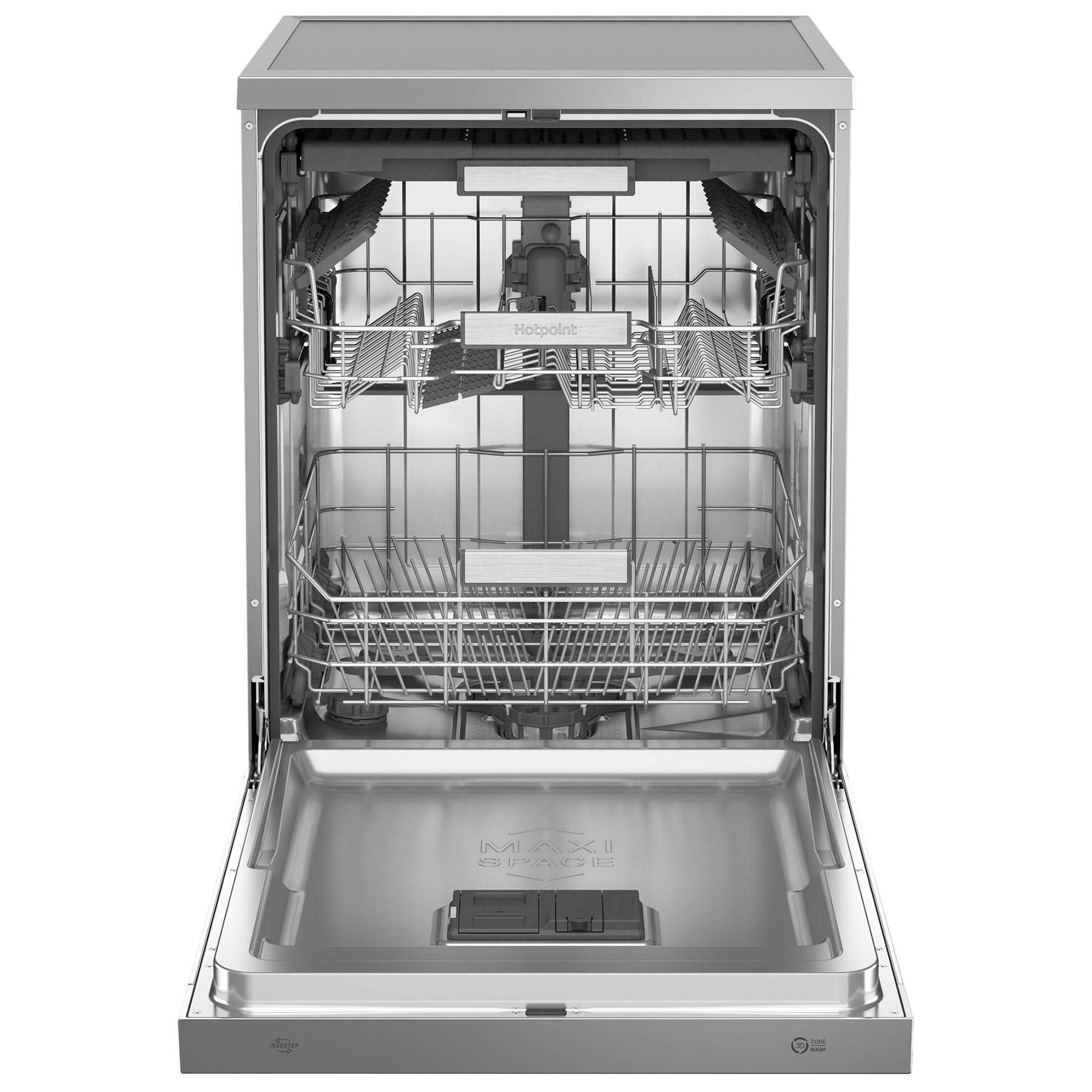 Hotpoint Freestanding Dishwasher in Stainless Steel With MaxiSpace