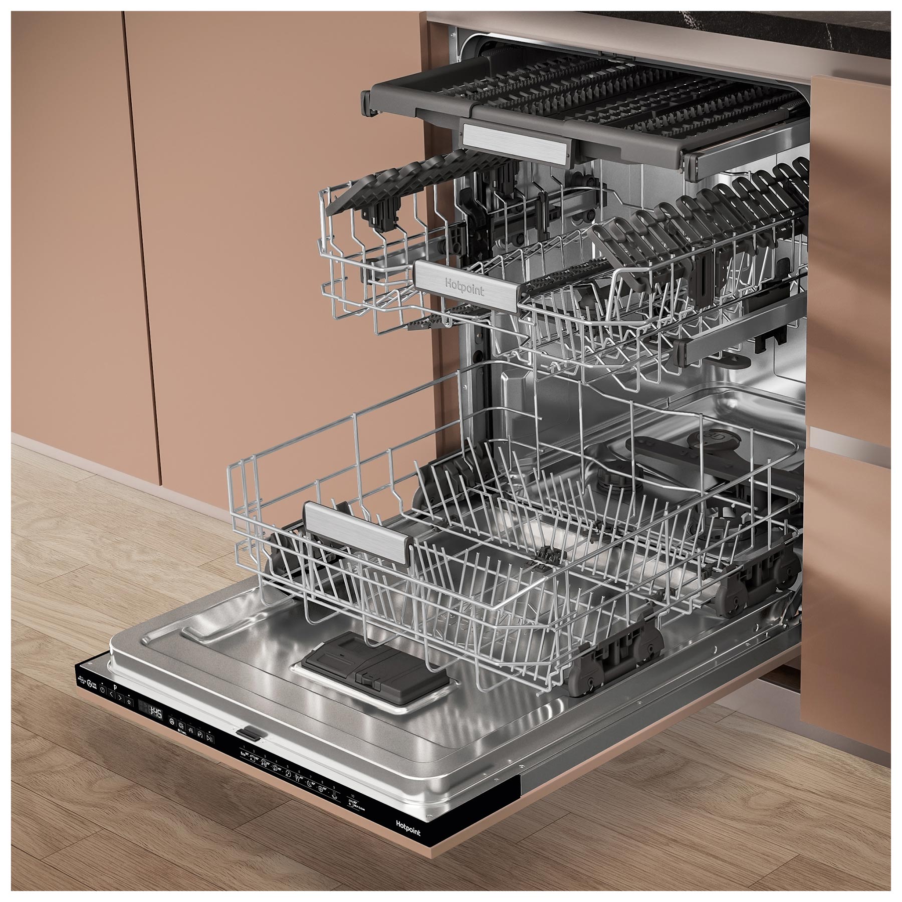 Hotpoint H7IHP42L 60cm Fully Integrated Dishwasher 15 Place C Rated, photo 3