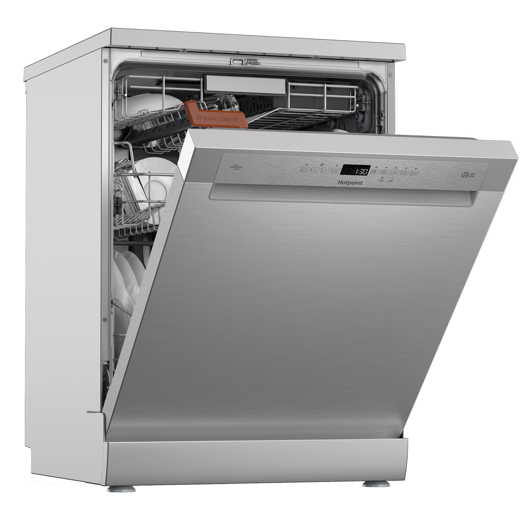 Hotpoint H8FHP51XUK 60cm Dishwasher in Stainless Steel Place Setting B, photo 3