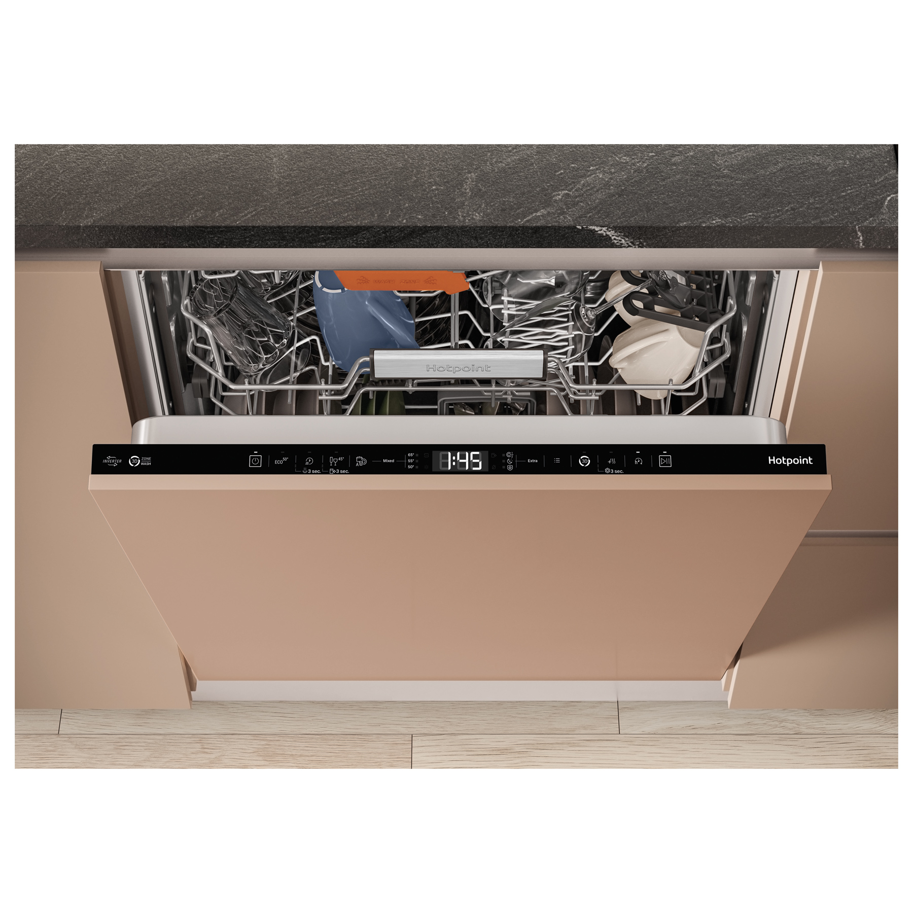 Hotpoint H8IB15M4TSUK 60cm Fully Integrated Dishwasher 15 Place B Rate, photo 4