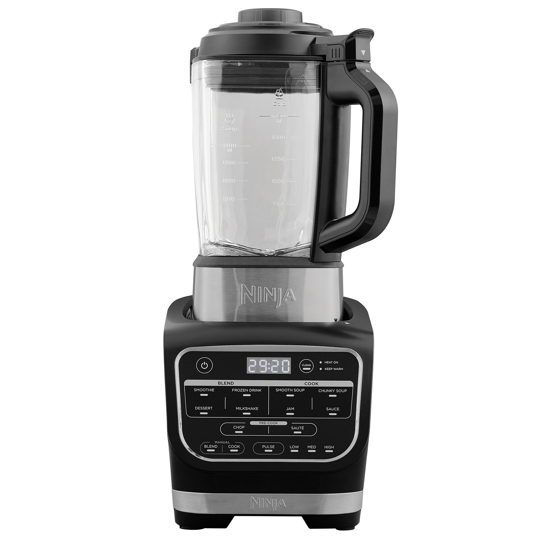 Ninja HB150UK Foodi Blender Soup Maker in Black Silver 1 7L 1000W