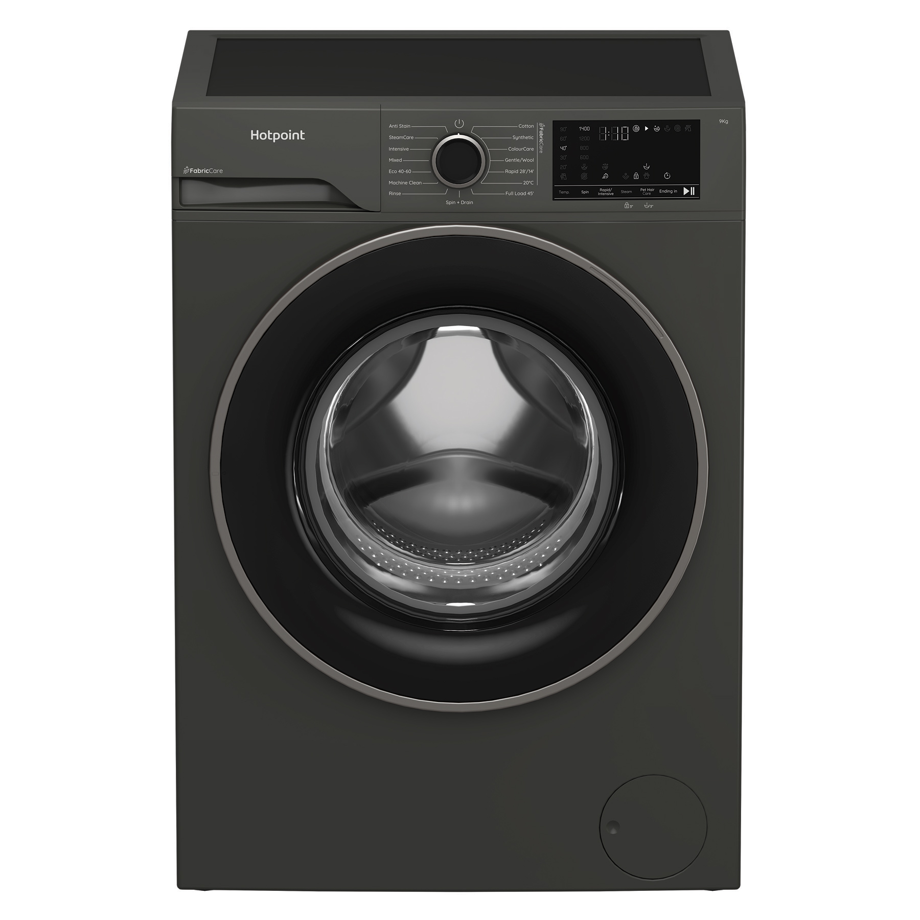 Hotpoint HB93GCAREUK 9kg 1400 Spin Washing Machine in Manhattan Grey A, photo 2