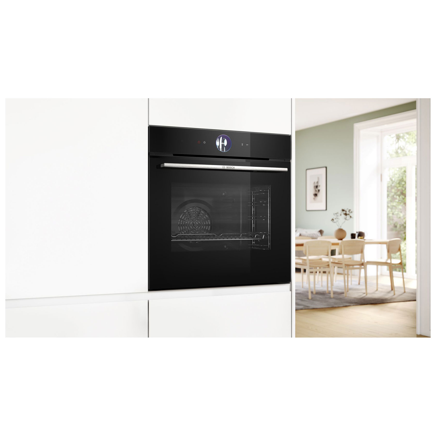 Bosch HBG7764B1B Series 8 Built In Electric Pyrolytic Oven Black 71L H, photo 4