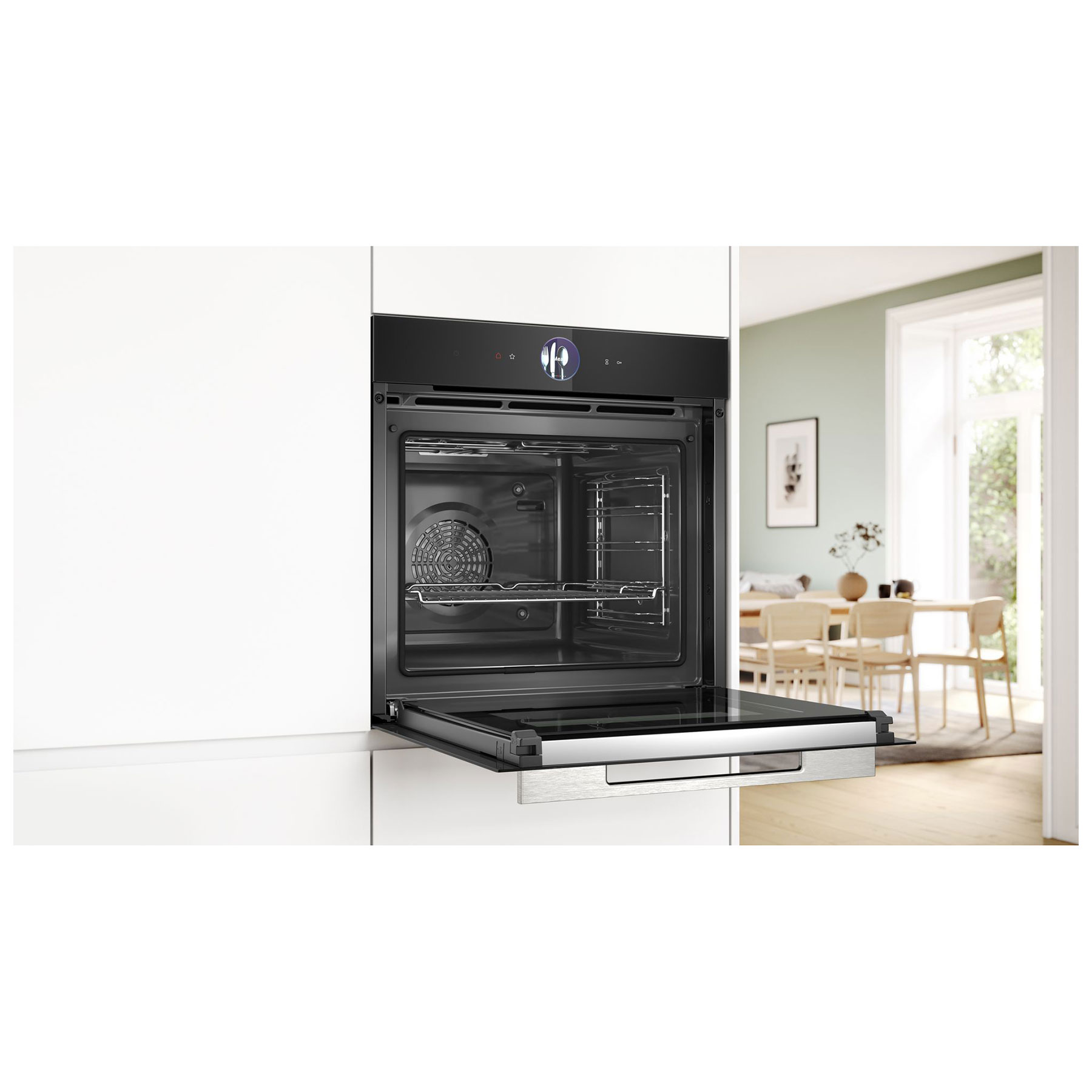 Bosch HBG7764B1B Series 8 Built In Electric Pyrolytic Oven Black 71L H, photo 5