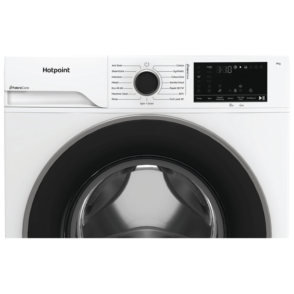 Hotpoint HBWH93CAREUK 9kg 1400 Spin Washing Machine in White A Rated F, photo 2