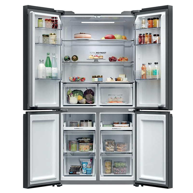 Haier HCR39F19ENPT American Fridge Freezer in Slate Black Frost Free, photo 2