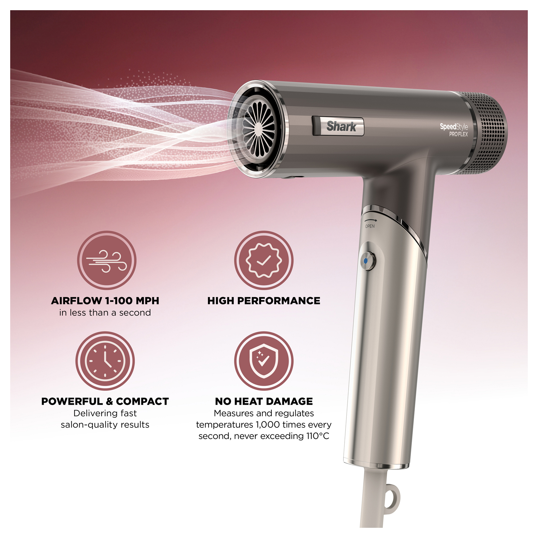 Shark HD542UK SpeedStyle Pro FLEX 4 in 1 High Velocity Hair Dryer Syst, photo 2