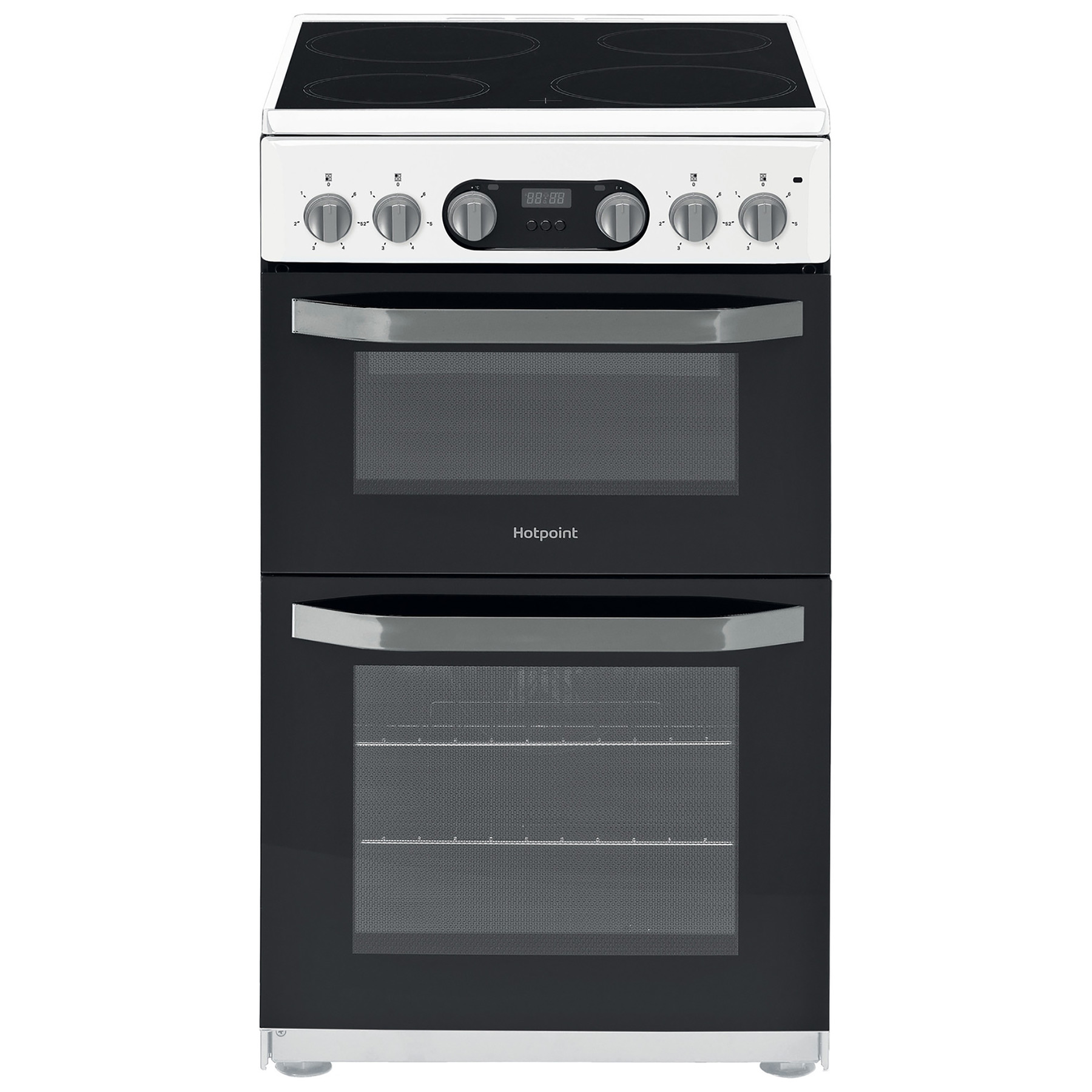 Image of Hotpoint HD5V93CCW 50cm Double Oven Electric Cooker in White Ceramic H