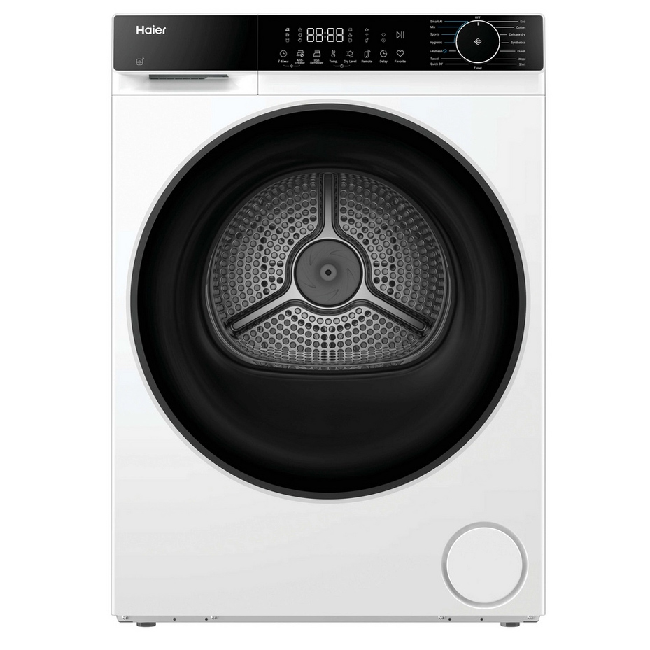 Haier HD80 D357U1 8kg Heat Pump Condenser Dryer in White A Rated Wi Fi