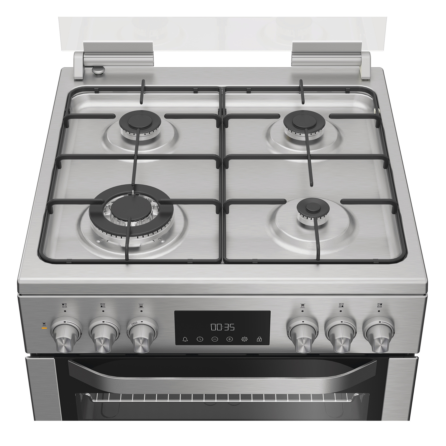 Hotpoint HDD6GDC2WX 60cm Double Oven Dual Fuel Cooker with Glass Lid i, photo 3