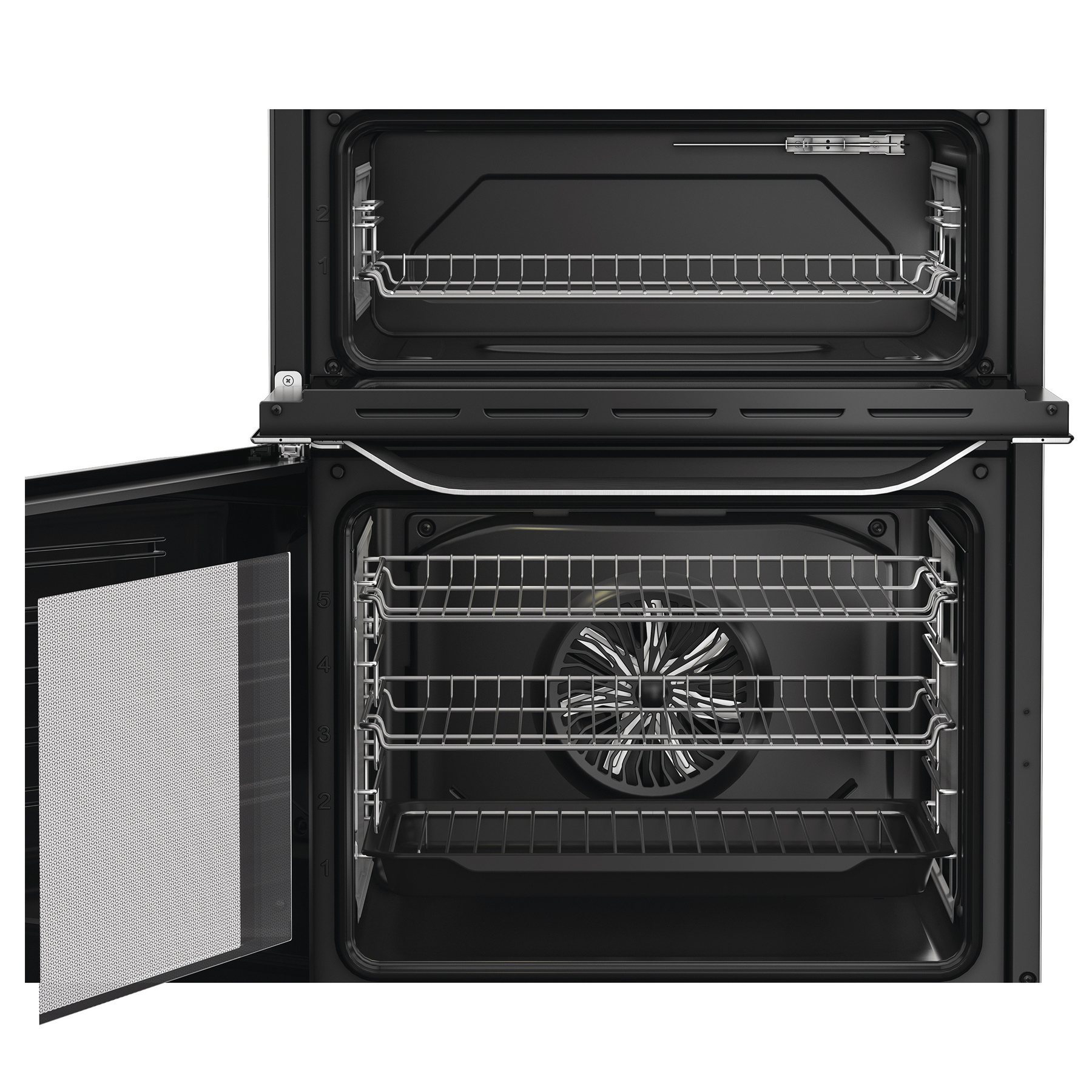 Hotpoint HDD6GDC2WX 60cm Double Oven Dual Fuel Cooker with Glass Lid i, photo 5