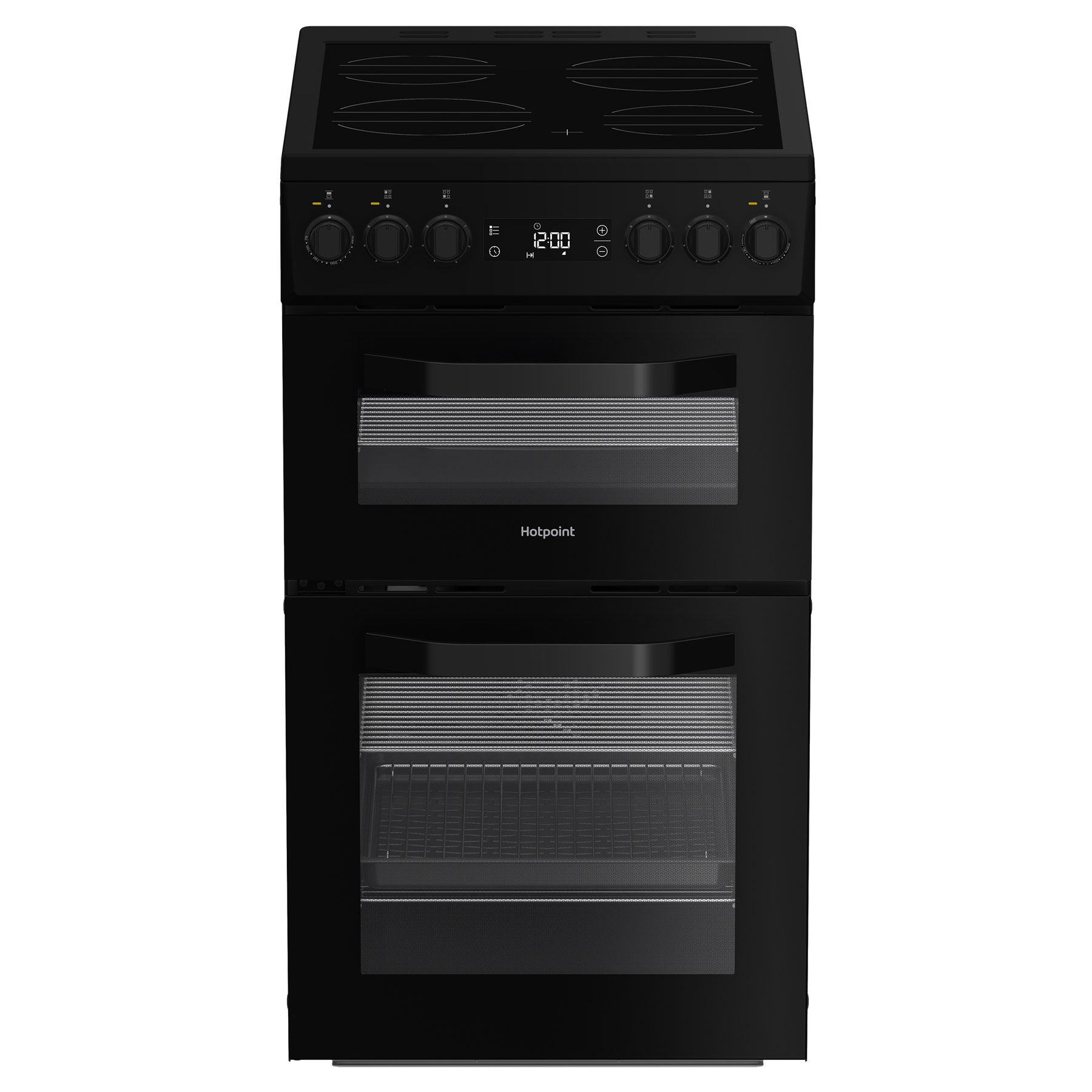 Hotpoint HDE5VDCB 50cm Double Oven Electric Cooker in Black Ceramic Ho