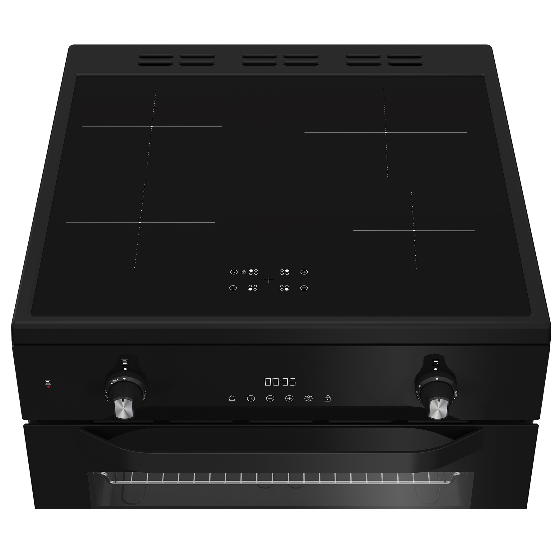 Hotpoint HDE6IDC2B1 60cm Double Oven Electric Cooker in Black Inductio, photo 3