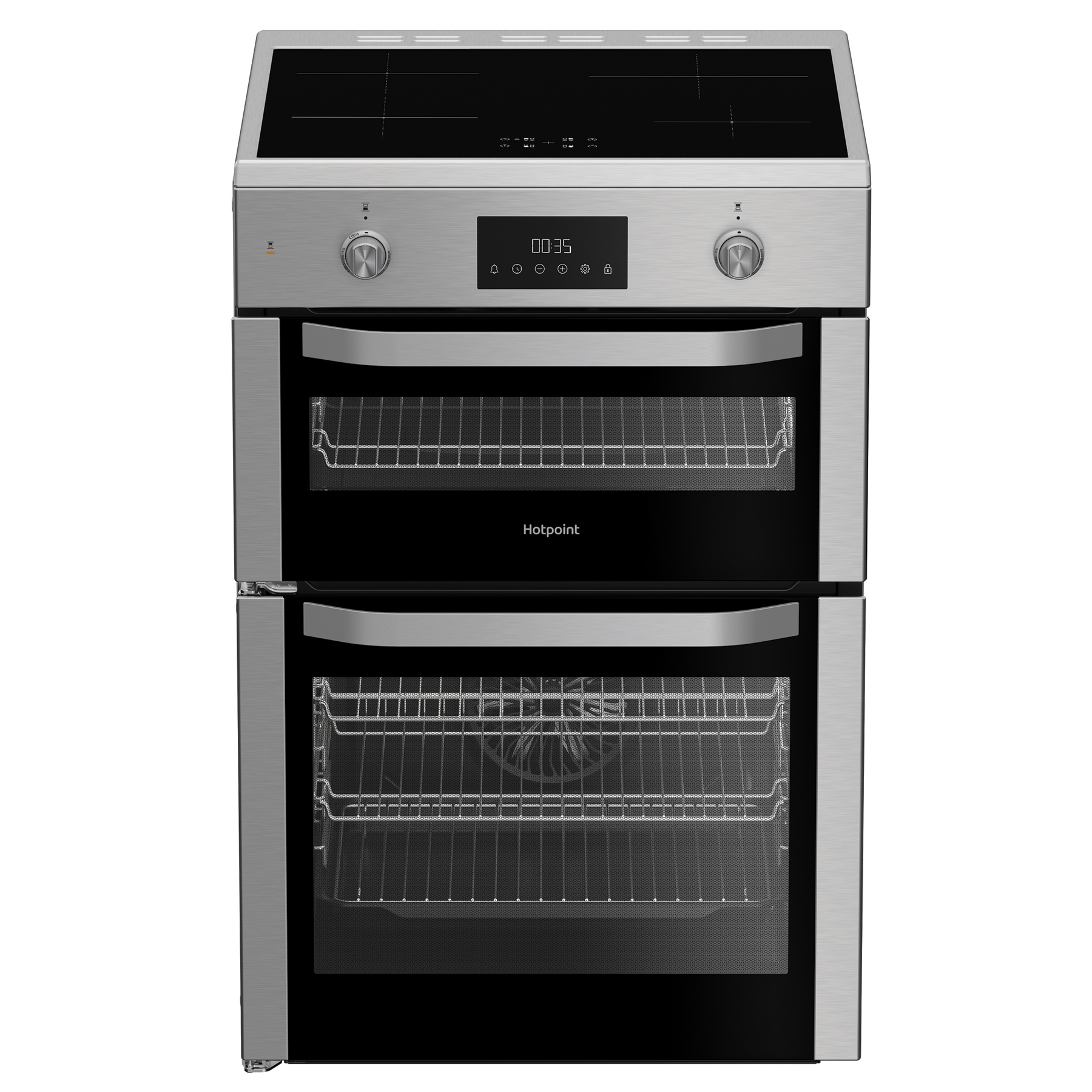 Hotpoint HDE6IDC2X 60cm Double Oven Electric Cooker in Stainless Steel