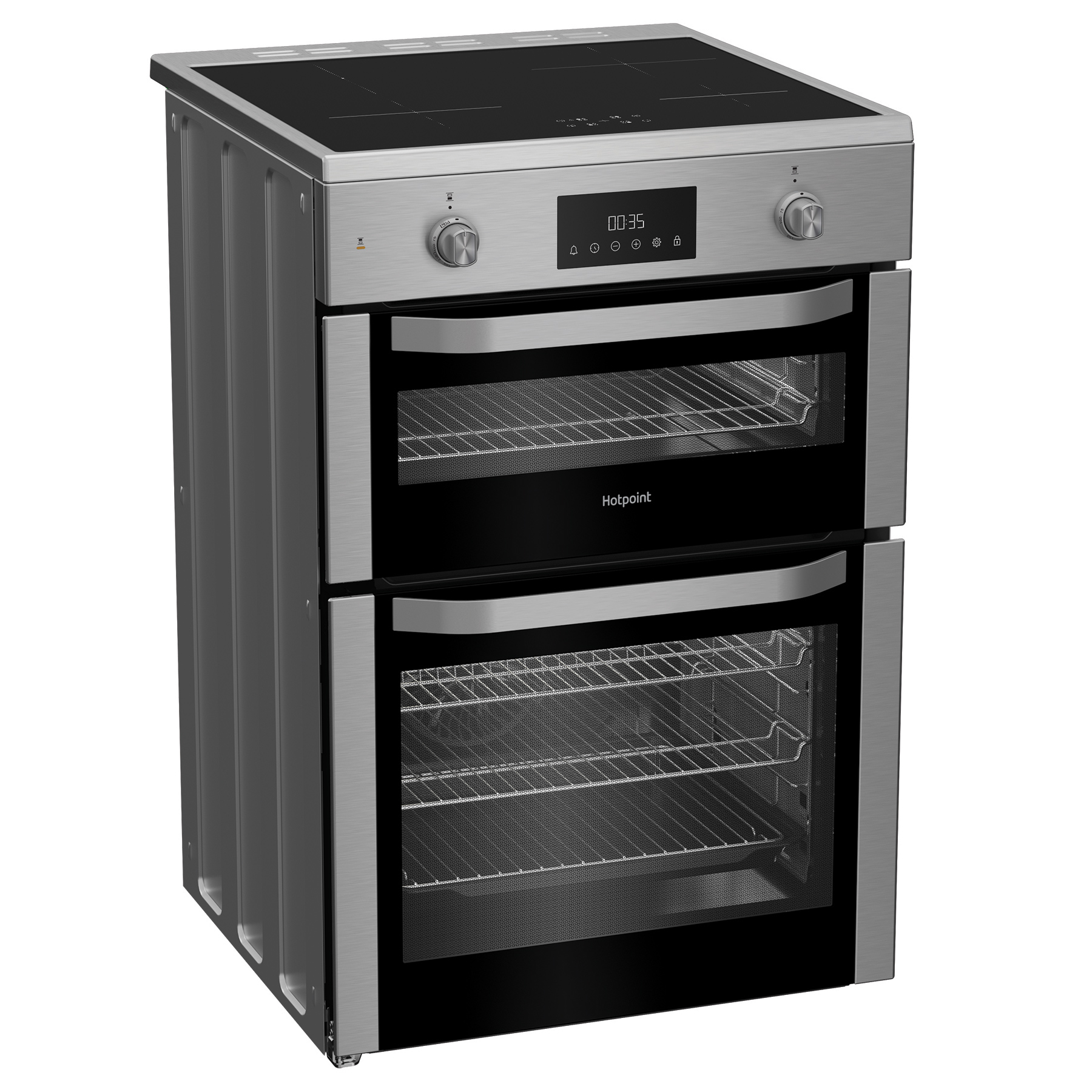 Hotpoint HDE6IDC2X 60cm Double Oven Electric Cooker in Stainless Steel, photo 2