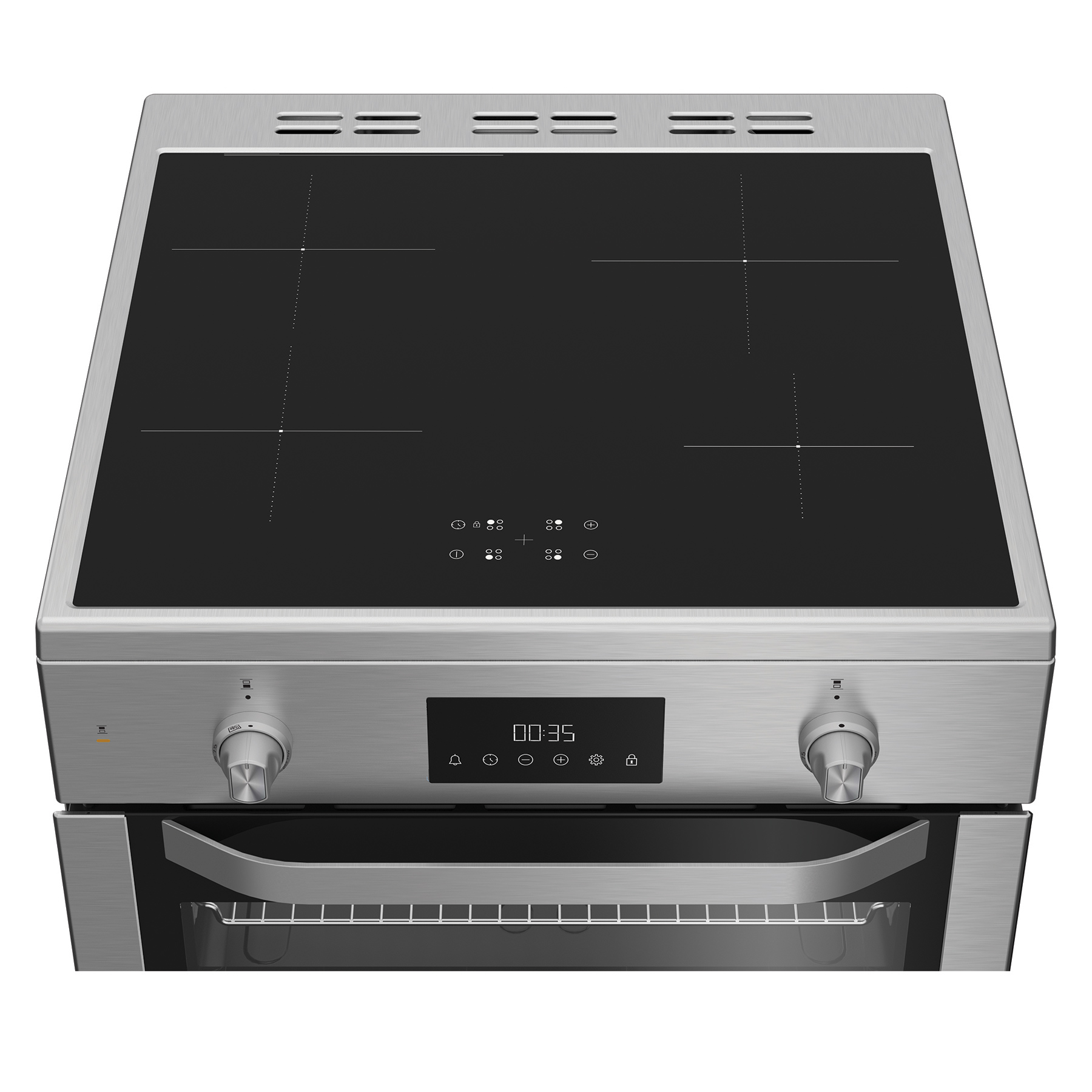 Hotpoint HDE6IDC2X 60cm Double Oven Electric Cooker in Stainless Steel, photo 3