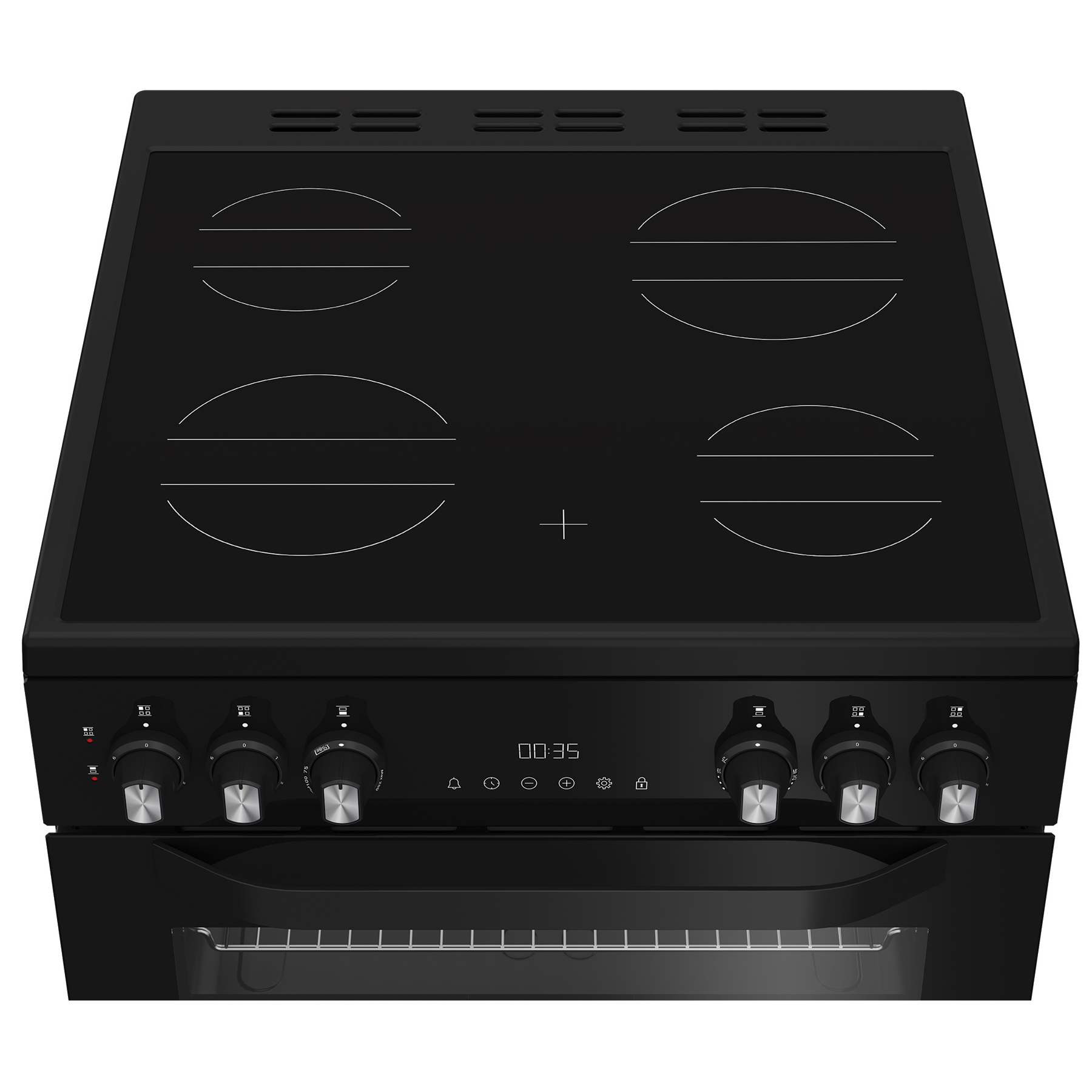 Hotpoint HDE6VDB1 60cm Double Oven Electric Cooker in Black Ceramic Ho, photo 3