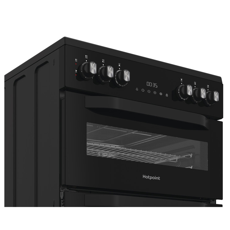 Hotpoint HDE6VDC2B1 60cm Double Oven Electric Cooker in Black Ceramic, photo 3