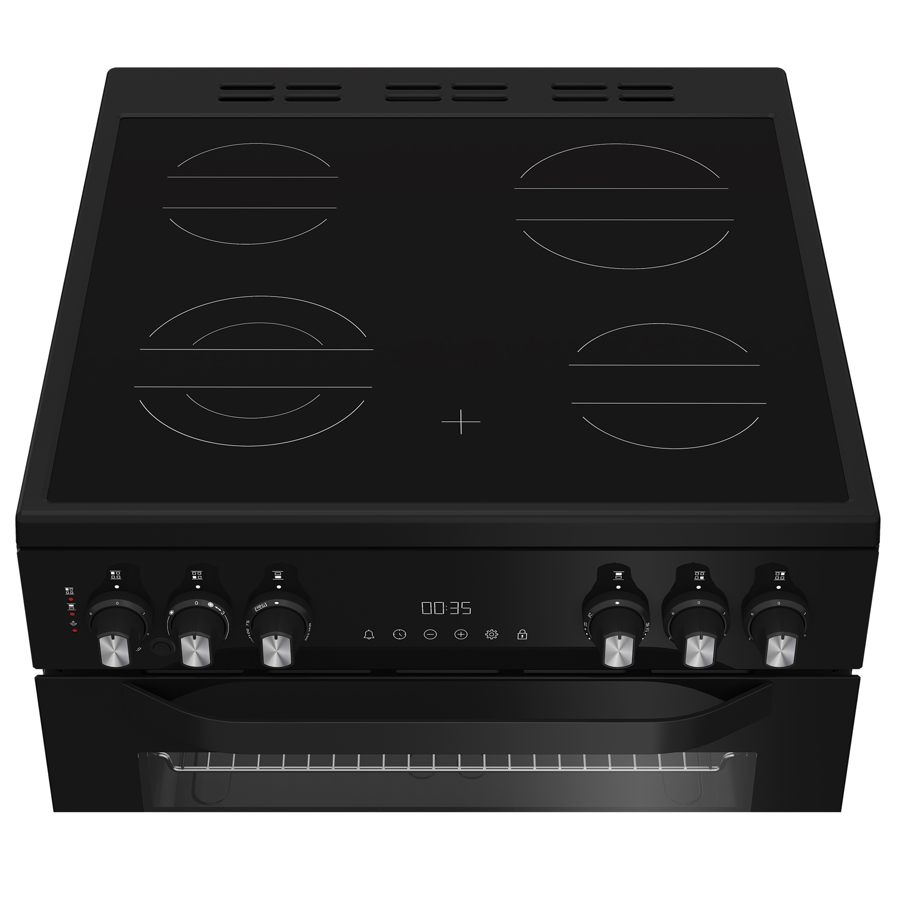 Hotpoint HDE6VDCASB1 60cm Electric Double Cooker With Induction Hob and Air Fry Black, photo 3