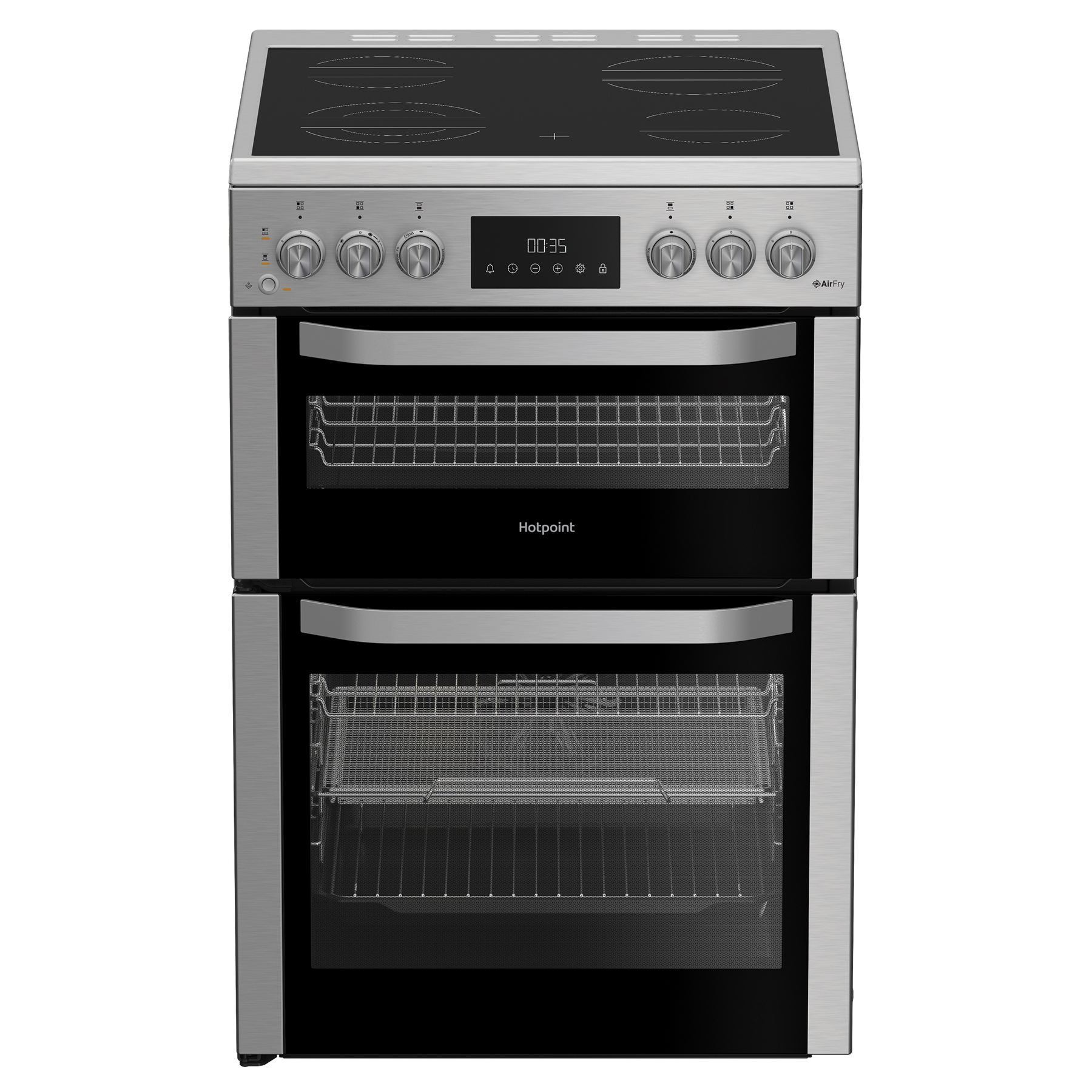 Hotpoint HDE6VDCASX 60cm Freestanding Ceramic Cooker – STAINLESS STEEL