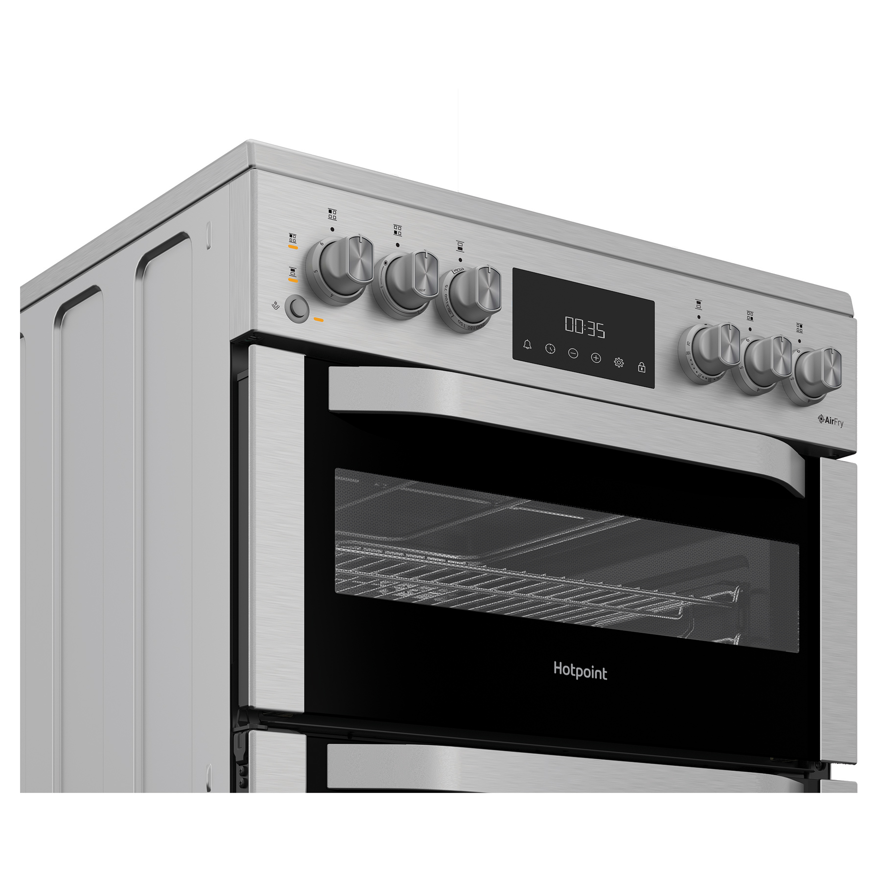 Hotpoint HDE6VDCASX 60cm Double Oven Electric Cooker in Stainless Stee, photo 4