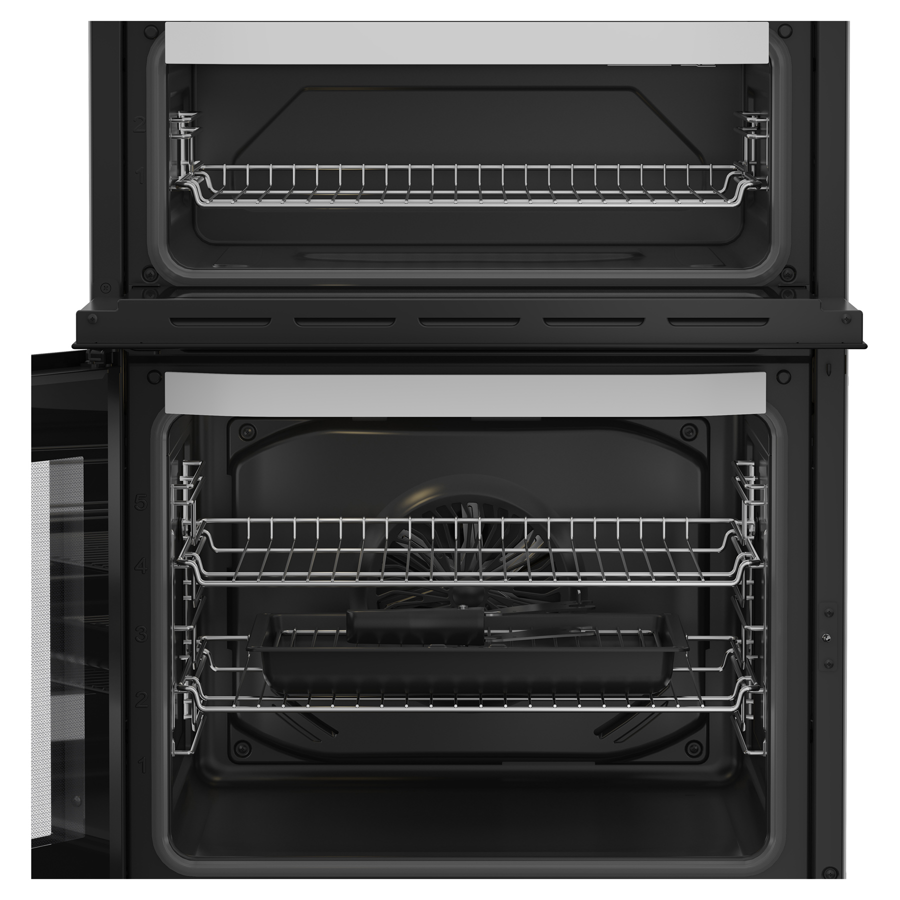 Hotpoint HDE6VDW 60cm Double Oven Electric Cooker in White Ceramic Hob, photo 5