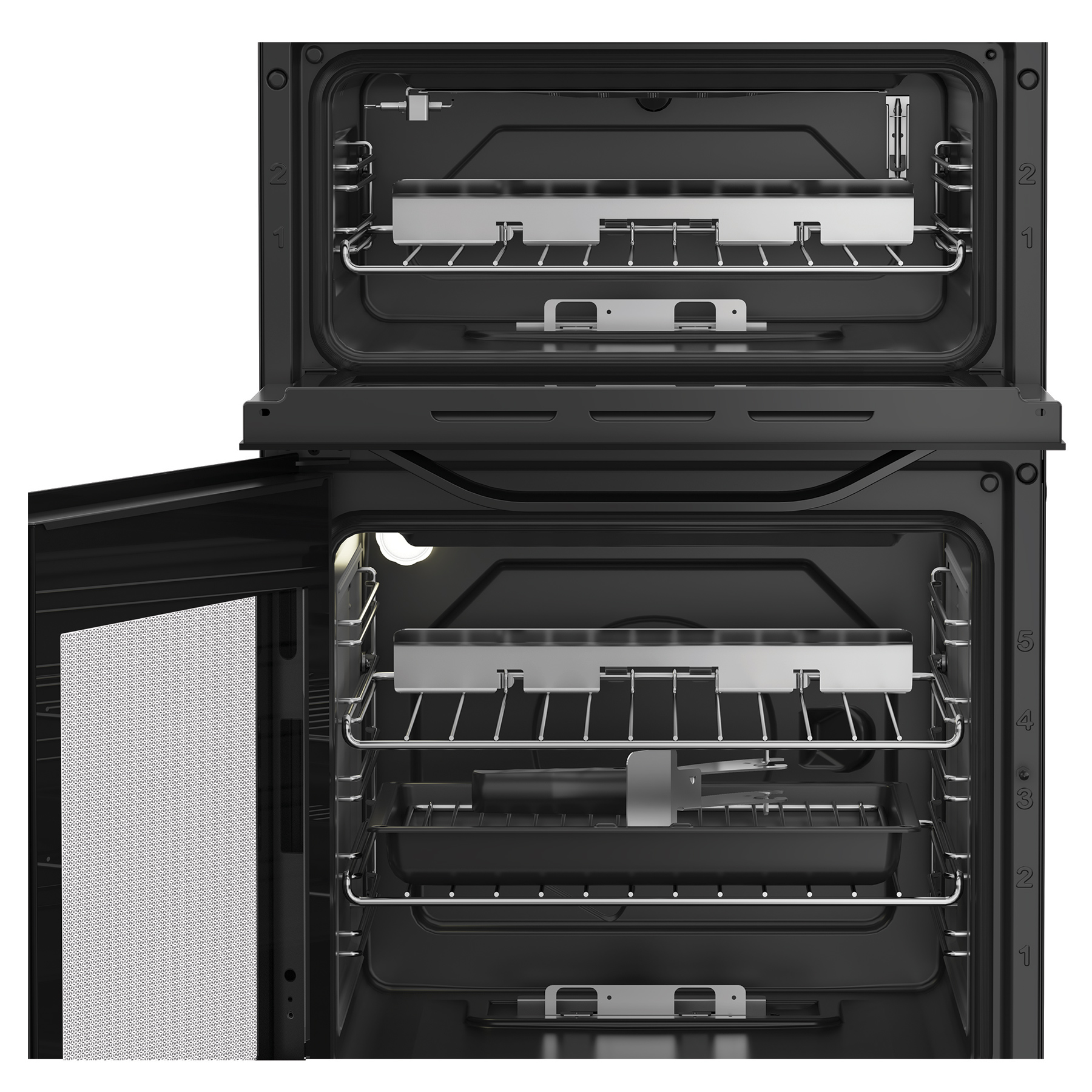 Hotpoint HDG5GCB 50cm Double Oven Gas Cooker with Glass Lid in Black 5, photo 5