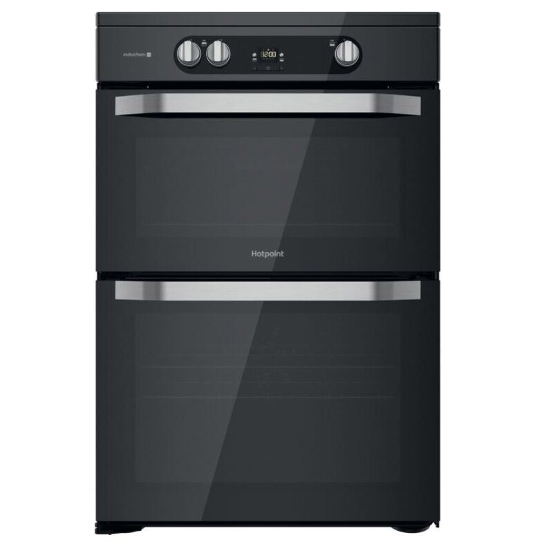 Hotpoint HDM67I9H2CB 60cm Double Oven Electric Cooker in Black Inducti