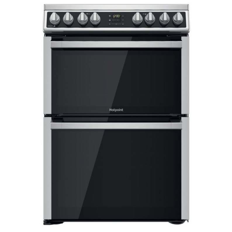 Image of Hotpoint HDM67V8D2CX 60cm Double Oven Electric Cooker in St St Ceramic