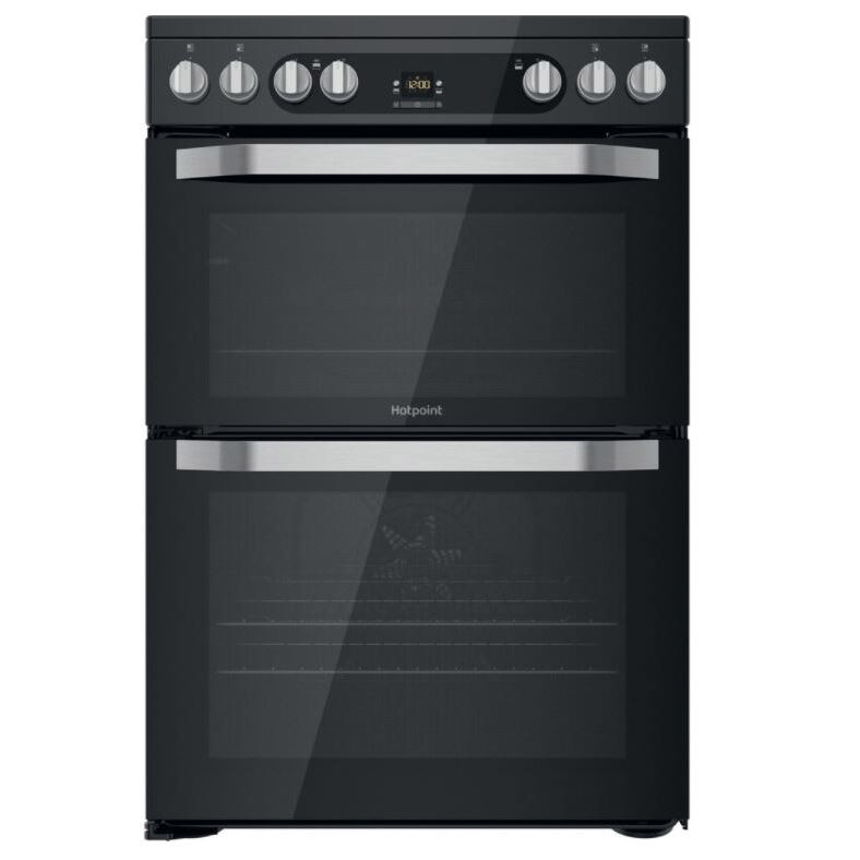 Hotpoint HDM67V9HCB 60cm Double Oven Electric Cooker in Black Ceramic