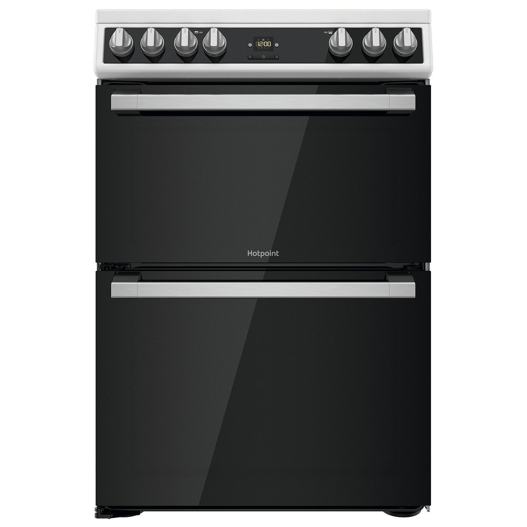Image of Hotpoint HDT67V9H2CW 60cm Double Oven Electric Cooker in White Ceramic