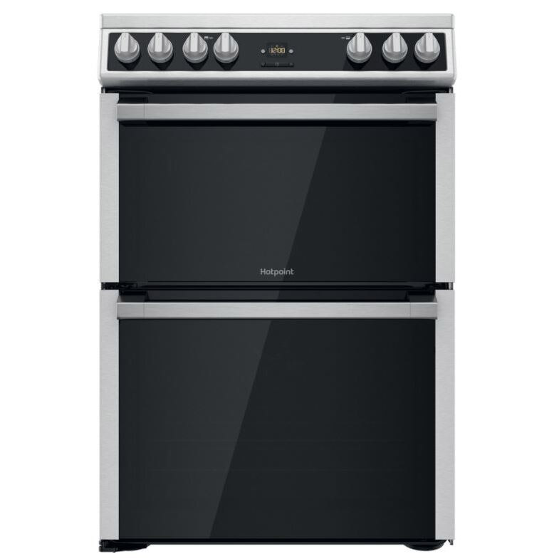 Image of Hotpoint HDT67V9H2CX 60cm Double Oven Electric Cooker in St St Ceramic