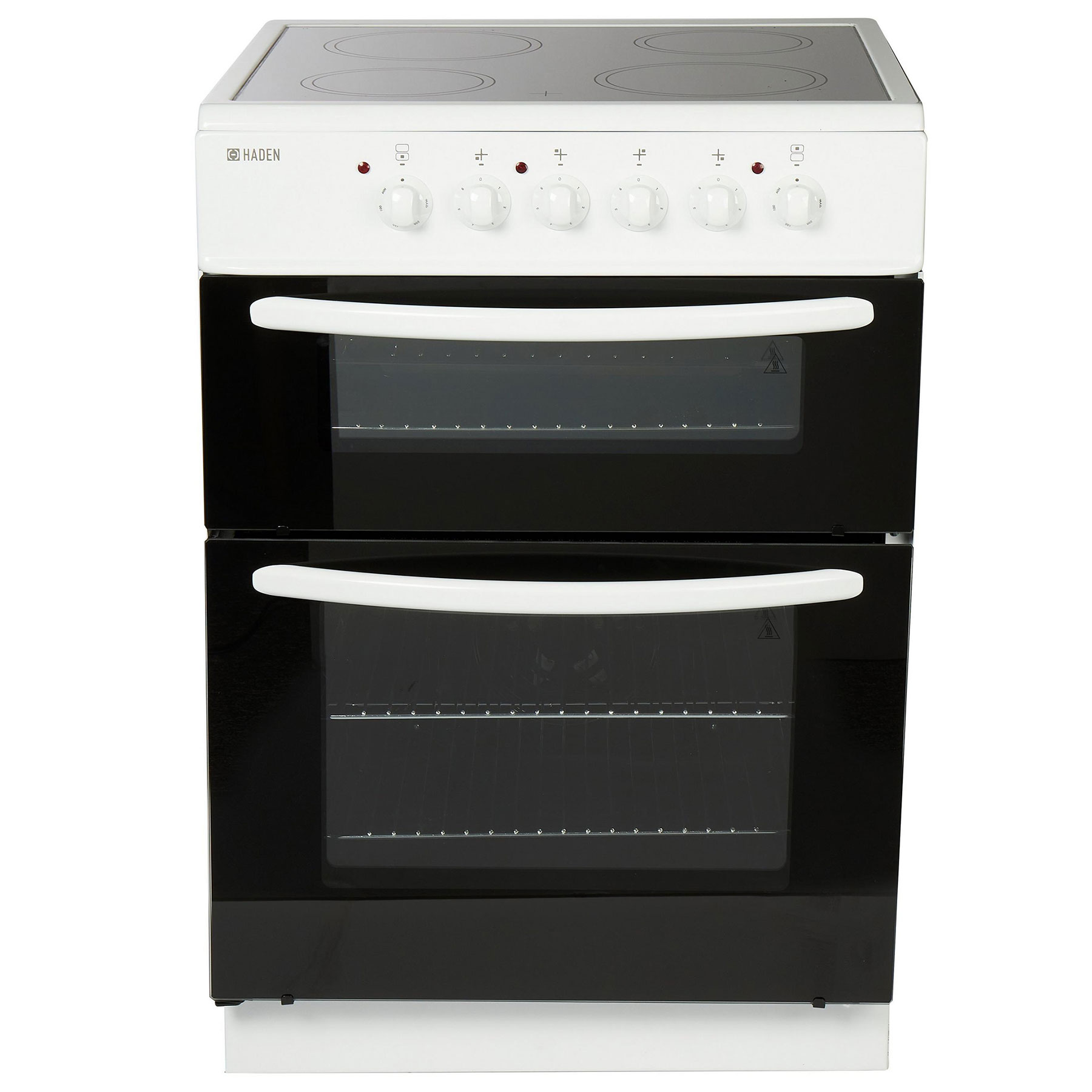 Image of Haden HE60DOMW 60cm Double Oven Electric Cooker in White Ceramic