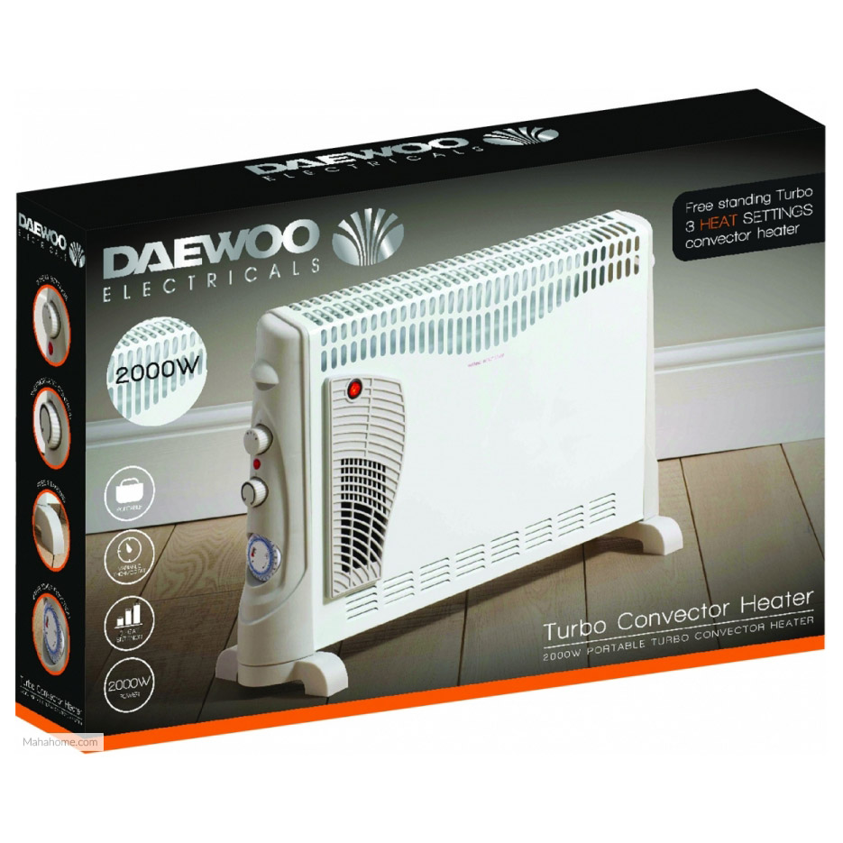 Daewoo HEA1137GE 2000W Convector Heater with Turbo Fan and Timer, photo 3