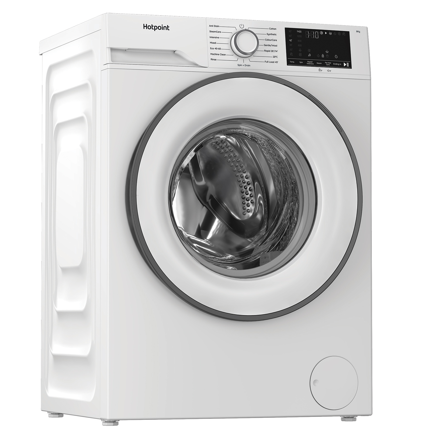 Hotpoint HEV841WUK 8kg 1400 Spin Washing Machine in White A Rated Pet, photo 3