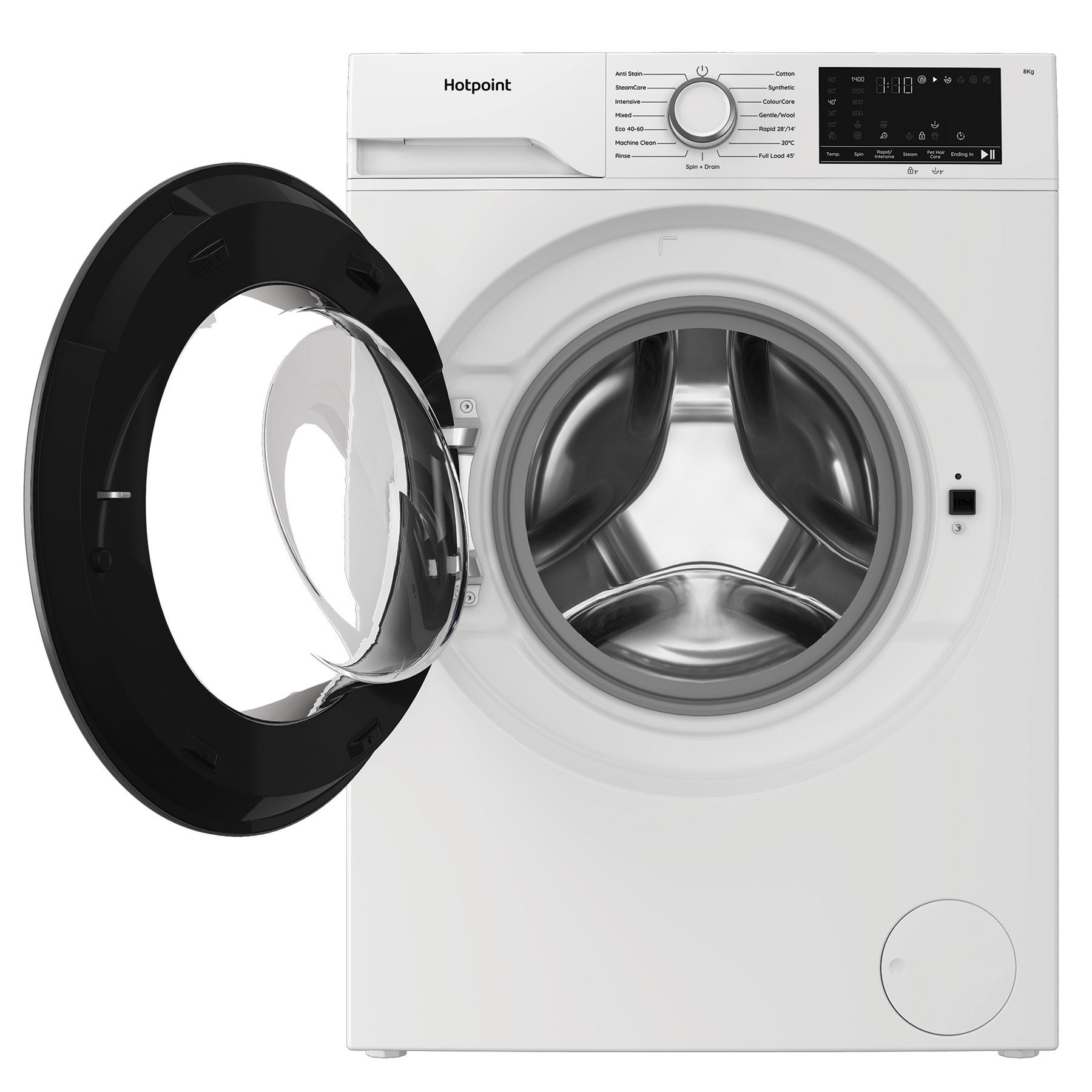Hotpoint HEV841WUK 8kg 1400 Spin Washing Machine in White A Rated Pet, photo 4