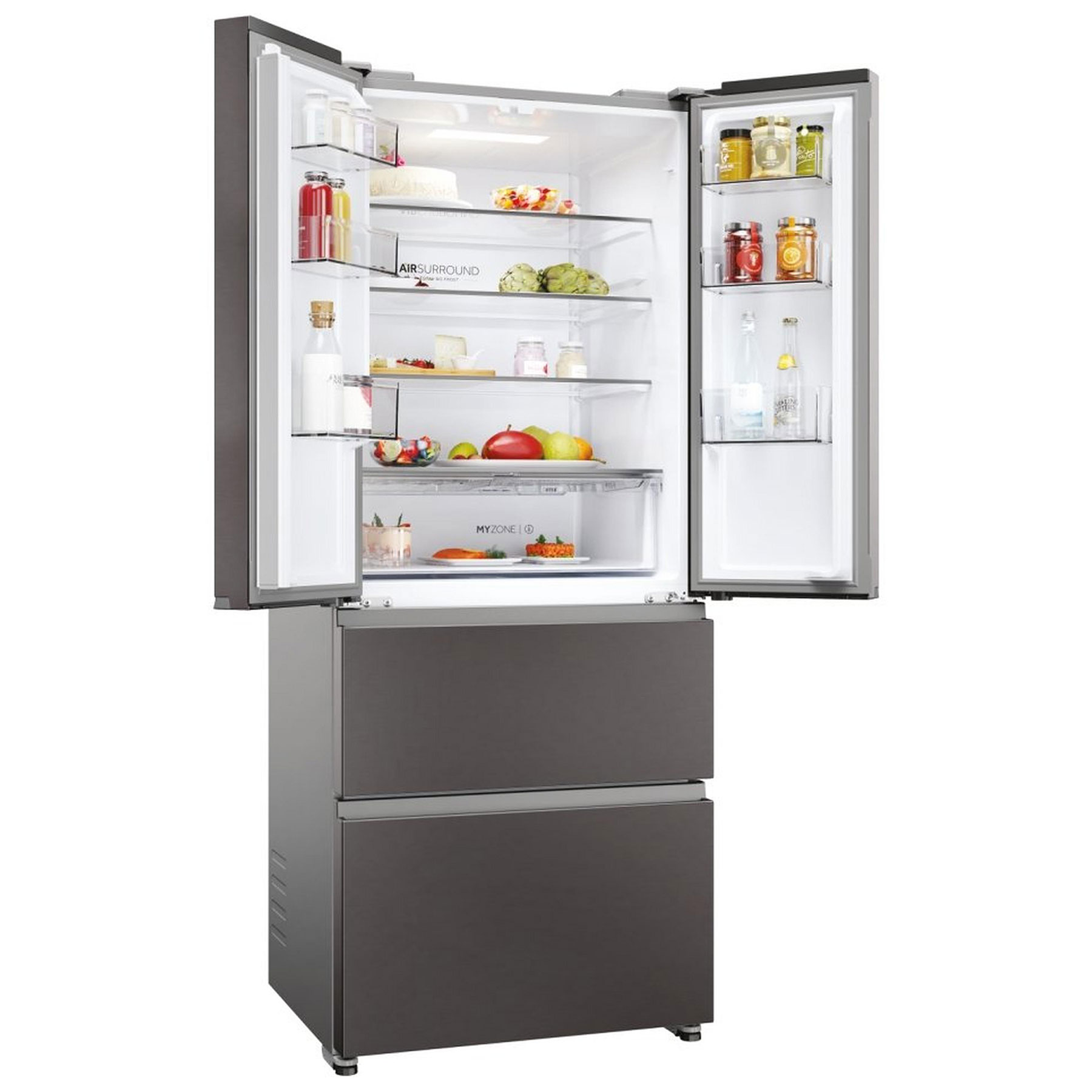 Haier HFR3718ENMD 178cm High 60 40 Frost Free Fridge Freezer in Dark I, photo 3
