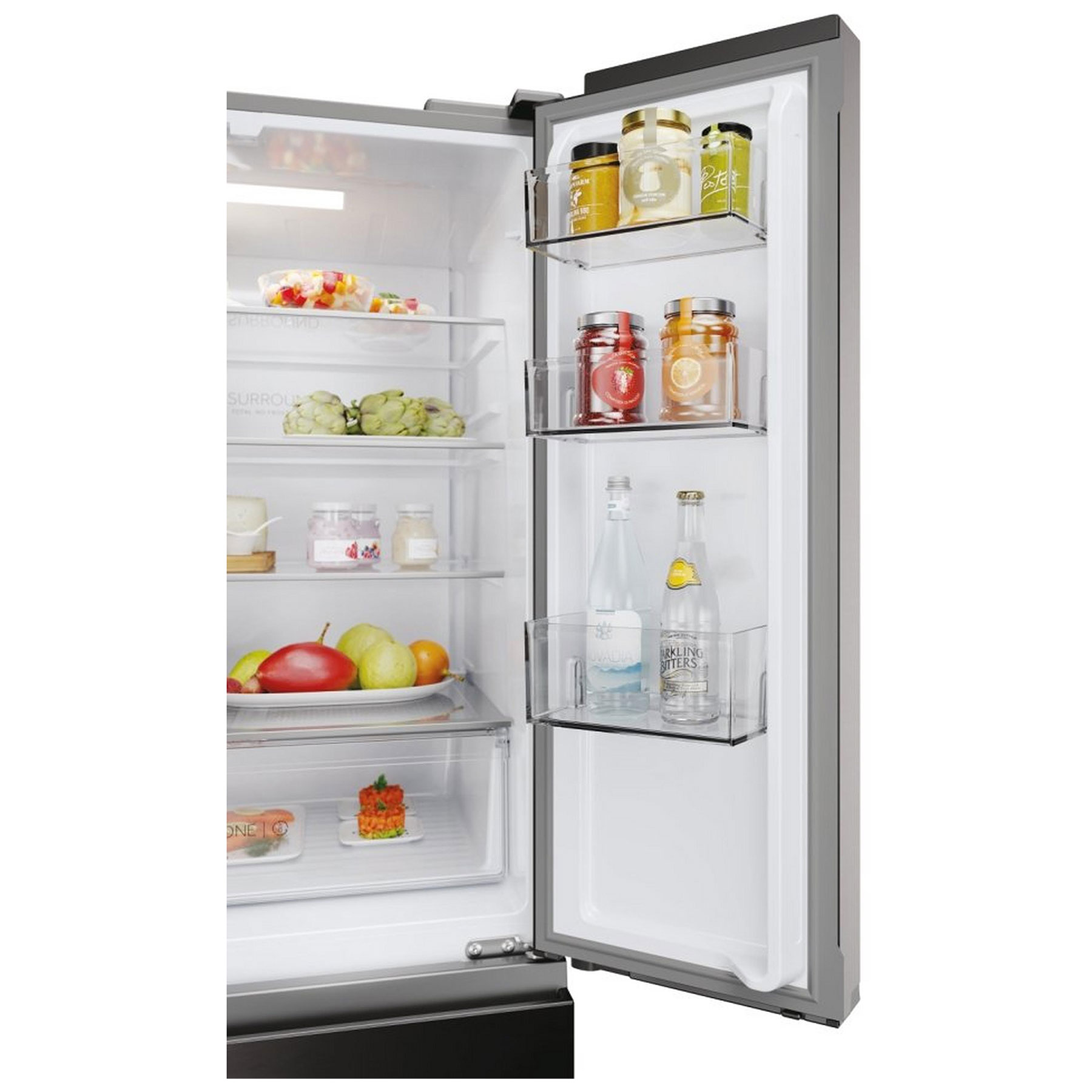 Haier HFR3718ENMD 178cm High 60 40 Frost Free Fridge Freezer in Dark I, photo 5