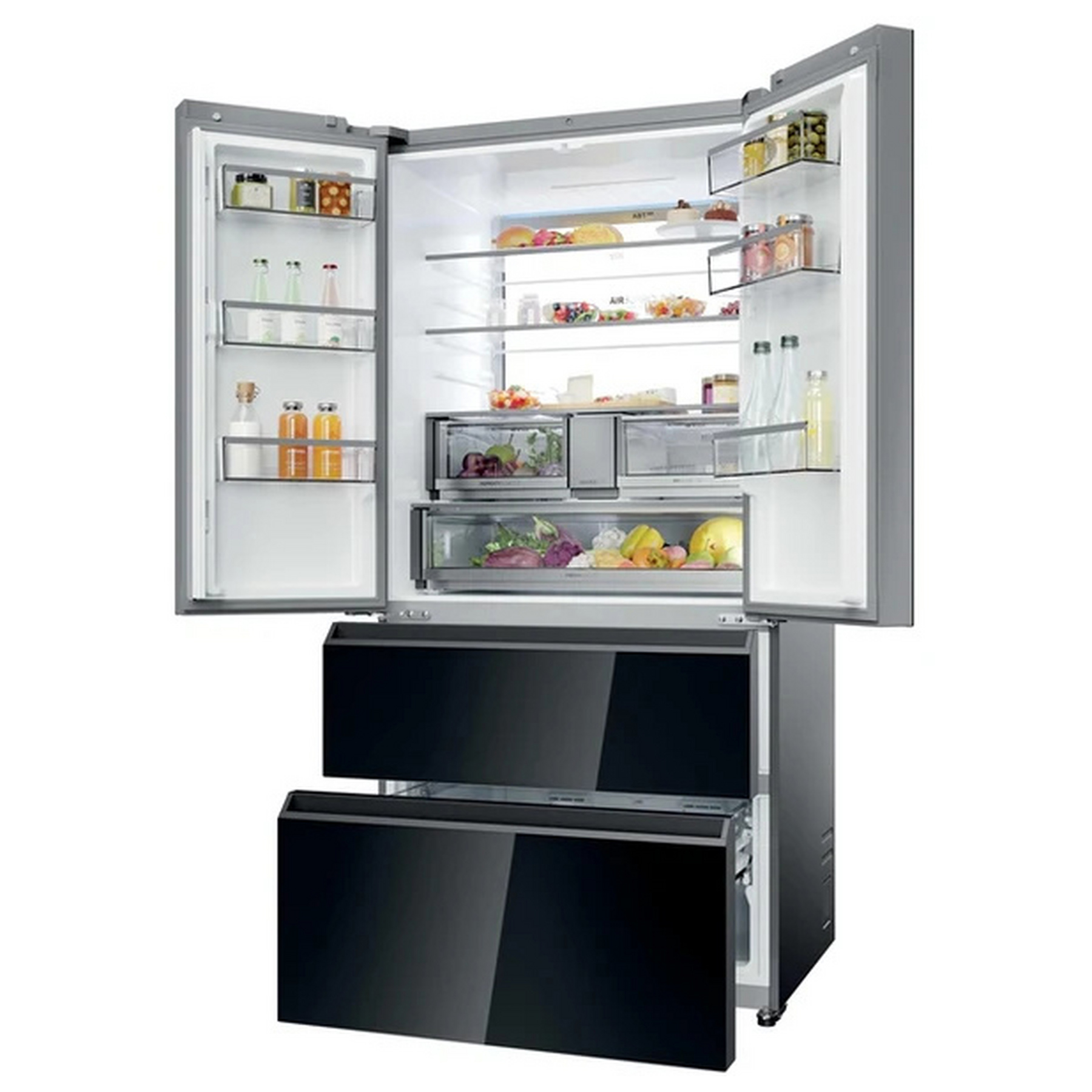 Haier HFR79F19DFGB FD 90 Series 7 American Fridge Freezer in Glass Ino, photo 4