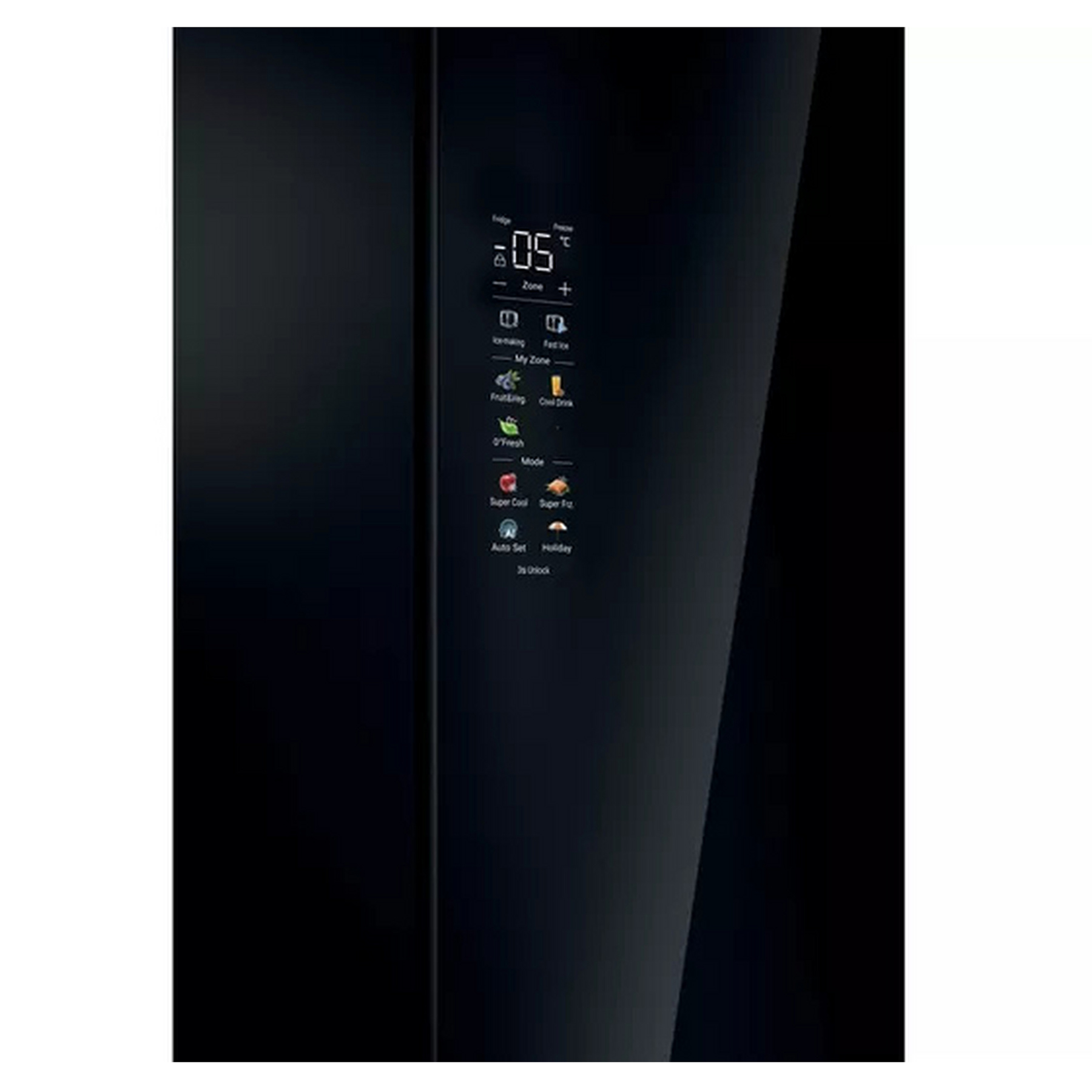 Haier HFR79F19DFGB FD 90 Series 7 American Fridge Freezer in Glass Ino, photo 5
