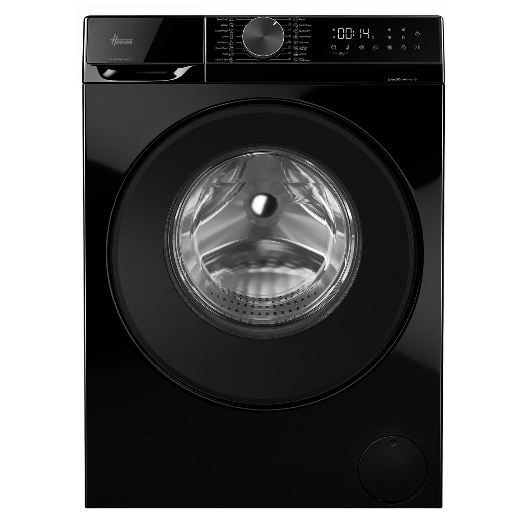Hoover HGD48SB8BC 8kg 1400 Spin Washing Machine in Black A Rated ProAc