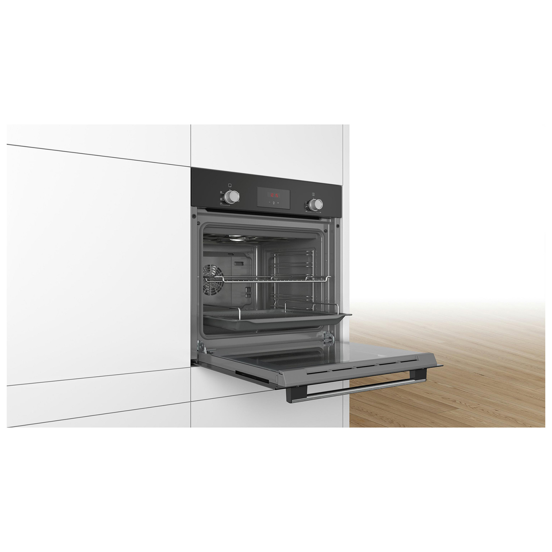 Bosch HHF113BA0B Series 2 Built In Electric Single Oven in Black 66L, photo 4