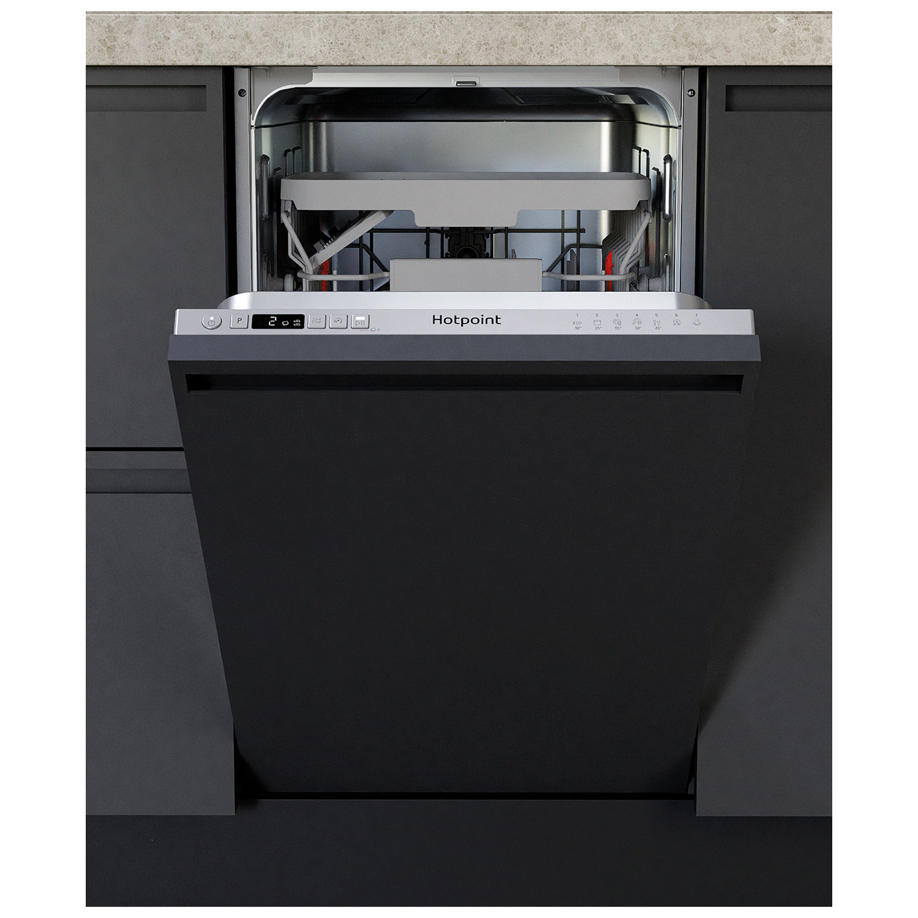 Image of Hotpoint HI9C3M19CSUK 45cm Fully Integrated Slimline Dishwasher 9 Plac