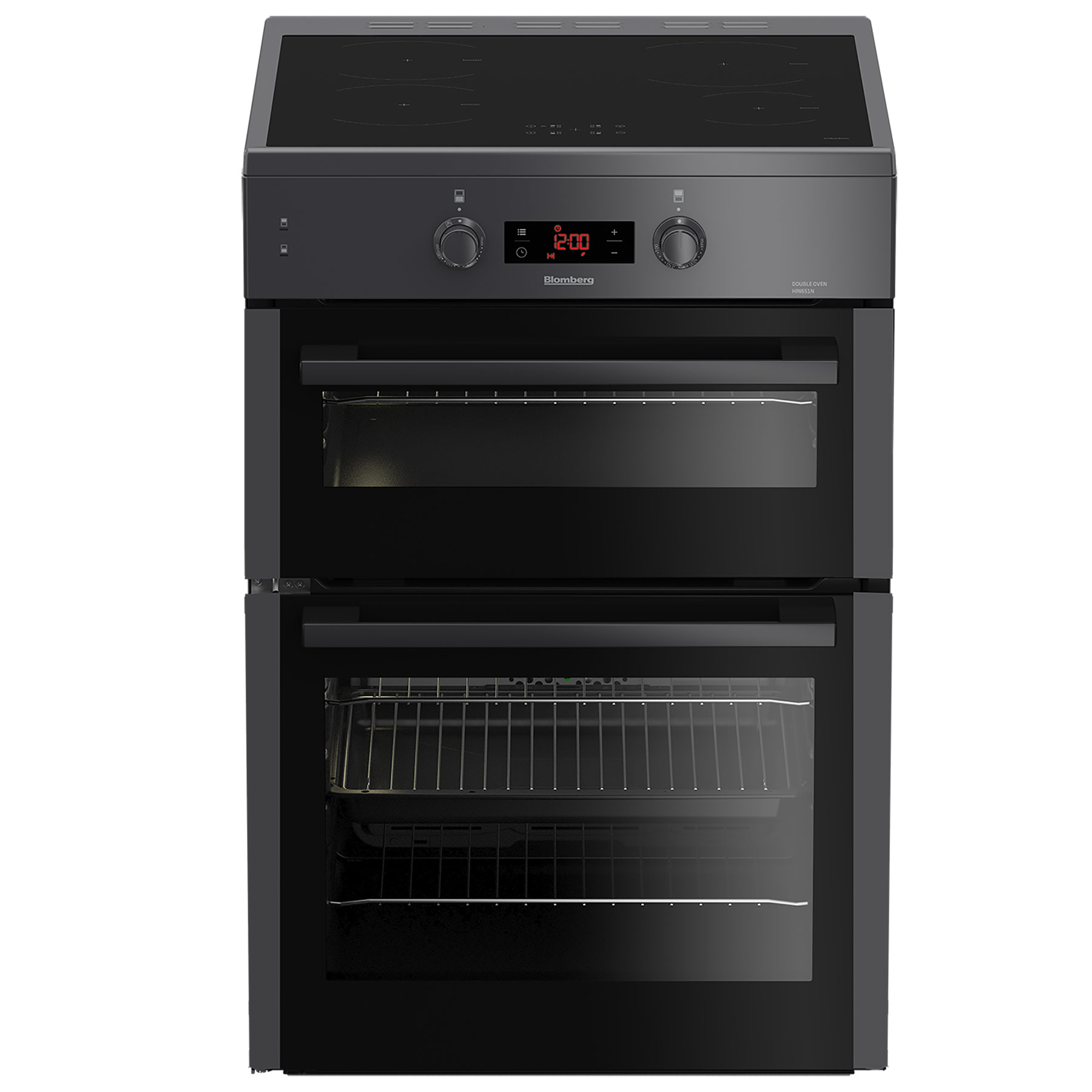Blomberg HIN651N 60cm Double Ov Electric Cooker Anthracite Induction H