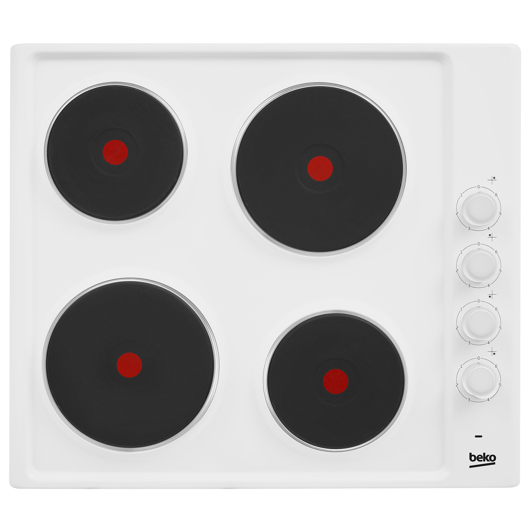 Beko HIZE64101W 60cm 4 Zone Sealed Plate Hob in White