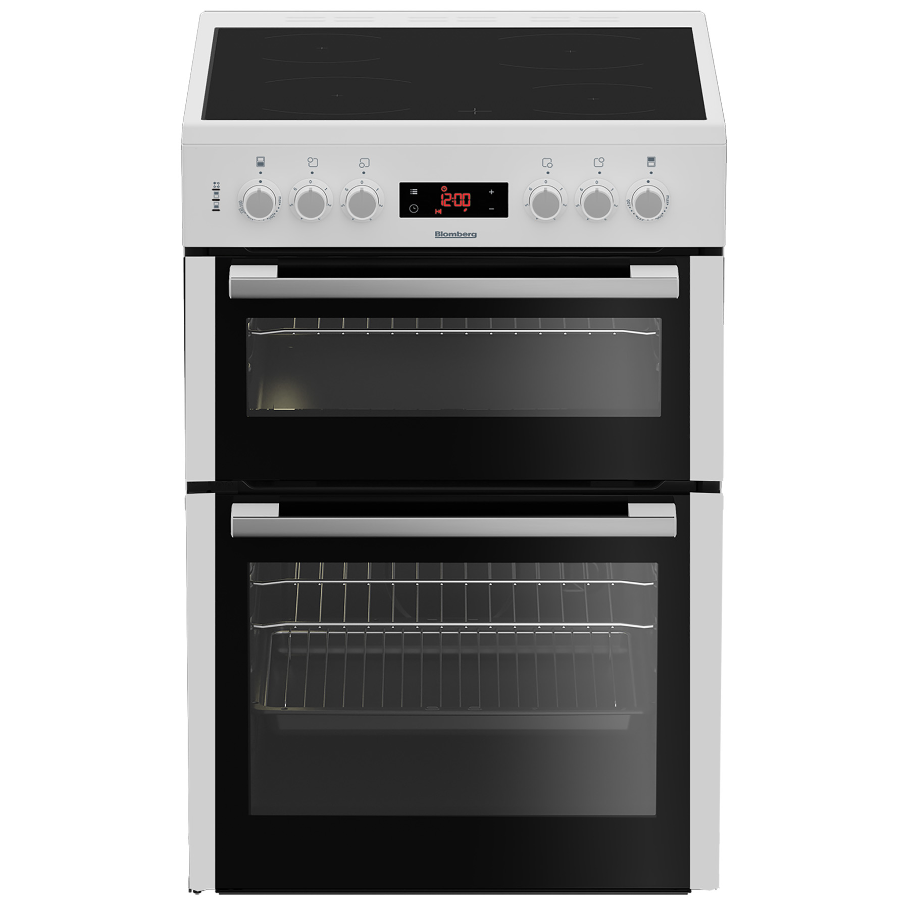 Image of Blomberg HKN65W 60cm Double Oven Electric Cooker in White Ceramic Hob
