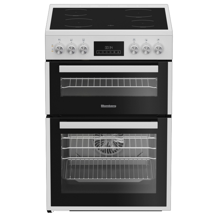 Blomberg HKRN651W 60cm Double Oven Electric Cooker in White Ceramic Ho
