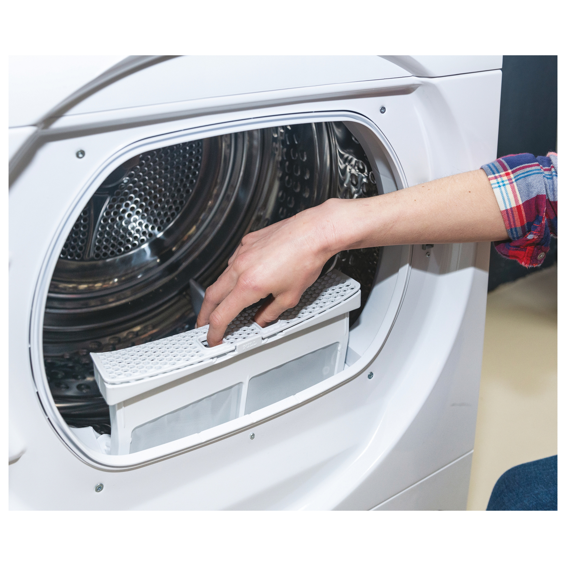 Hoover HLEH8A1LE H Dry 300 Lite 8kg Heat Pump Condenser Dryer in White, photo 5