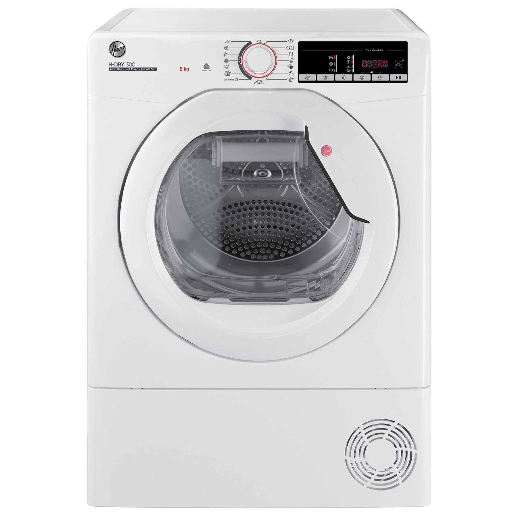 Hoover HLEH8A2TE 8kg Heat Pump Dryer in White A Rated Sensor NFC